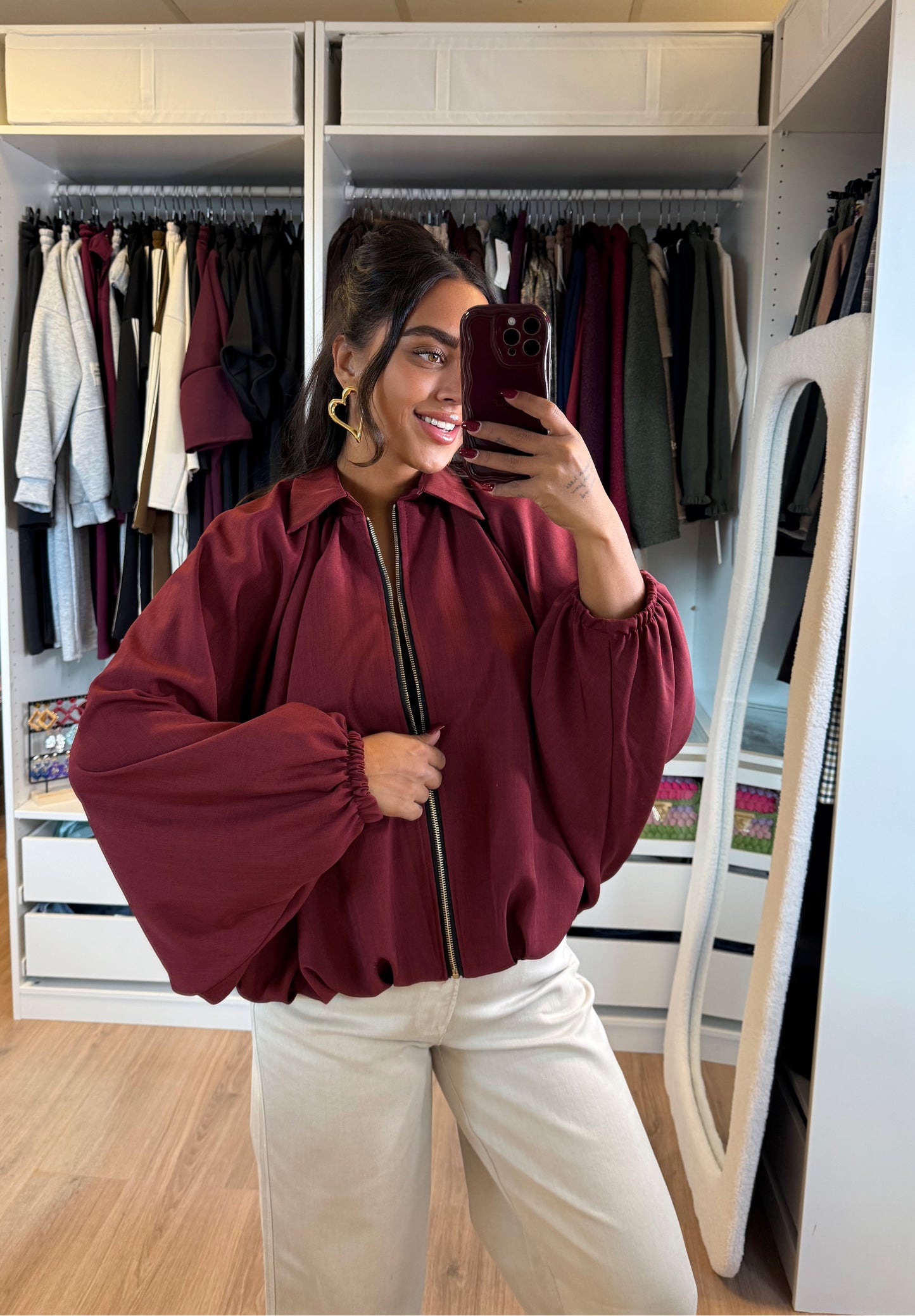 Beau butterfly jacket bordeaux
