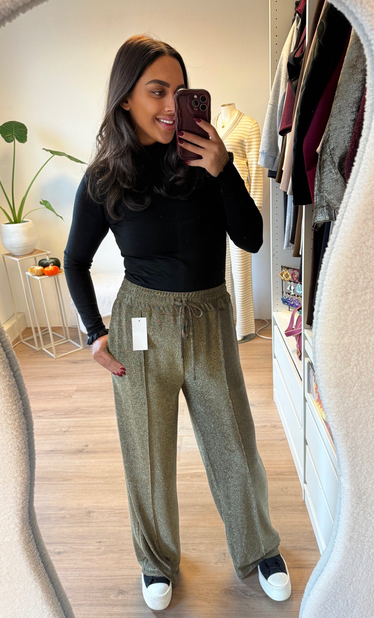 Grazia glitter pants gold