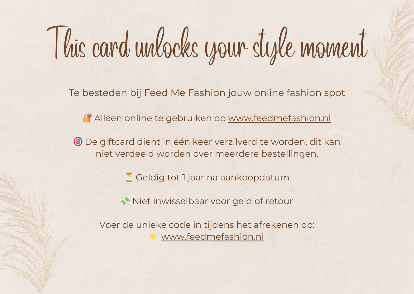 Feed me fashion cadeaubon