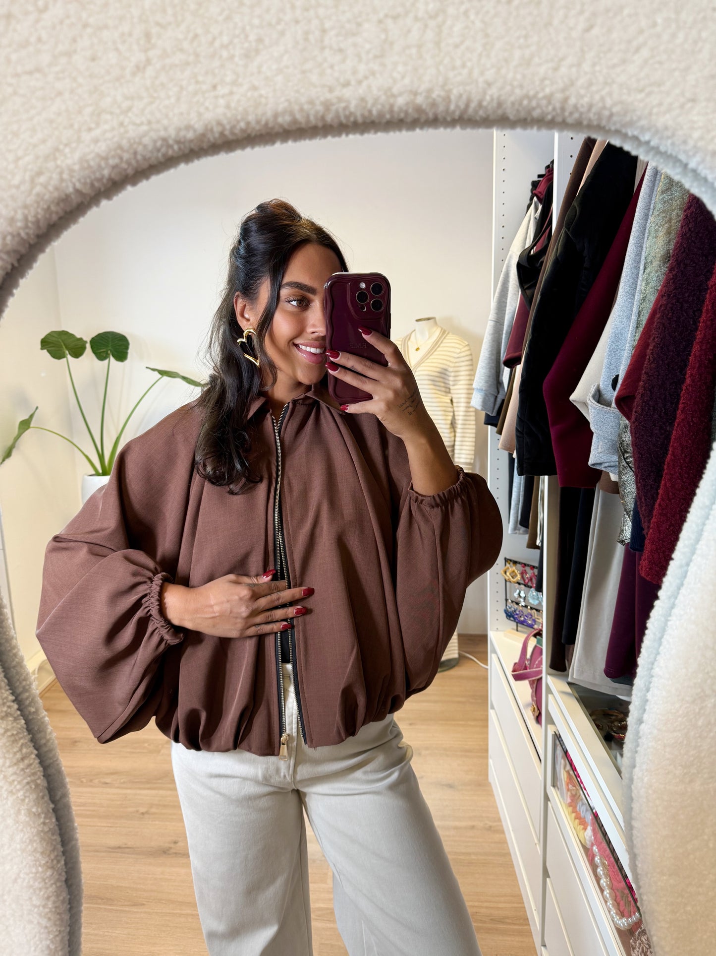 Beau butterfly jacket choco