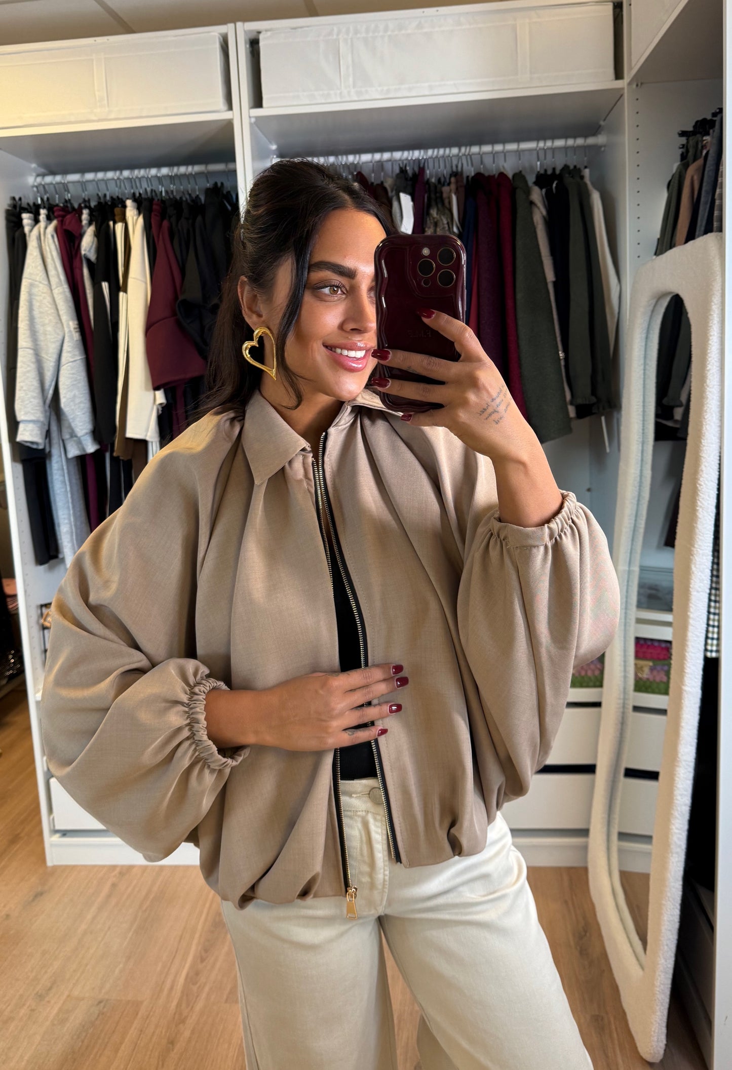 Beau butterfly jacket taupe
