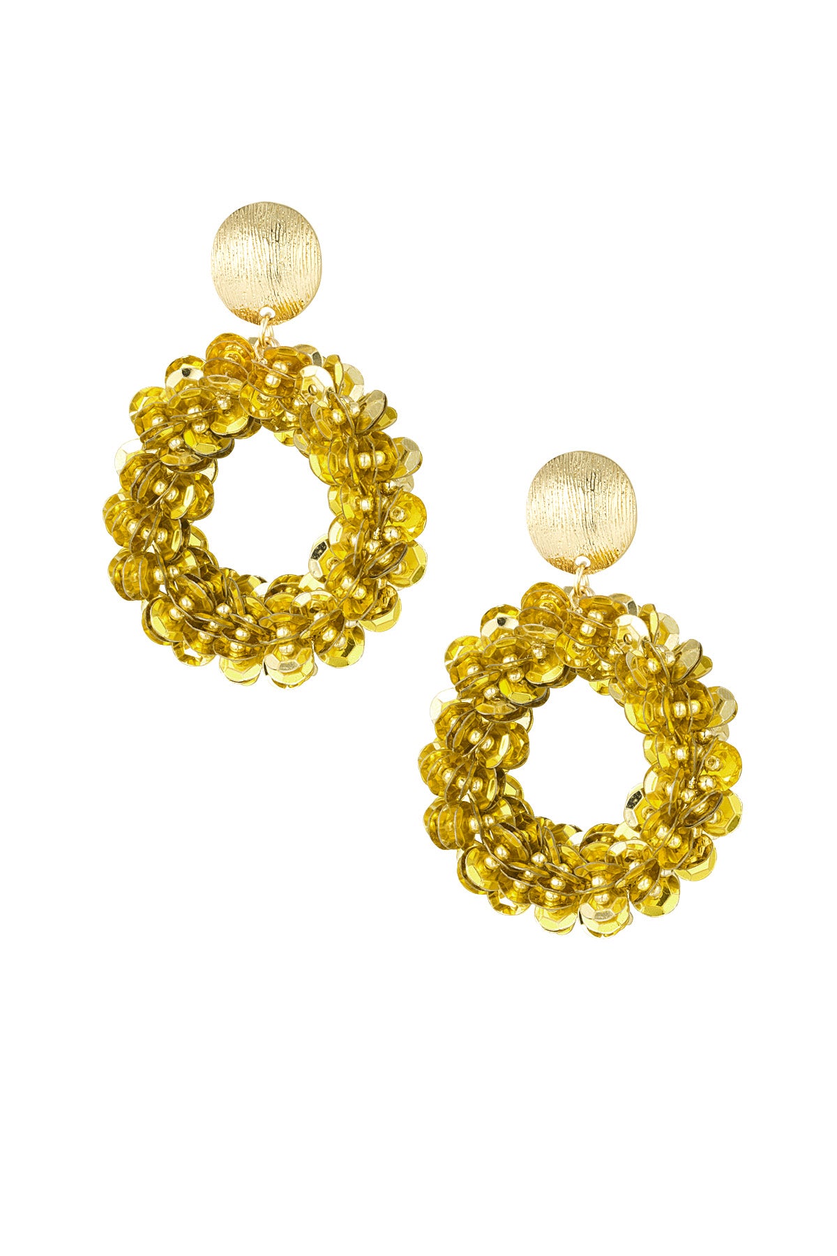 Sequin Spark Earrings - Gold