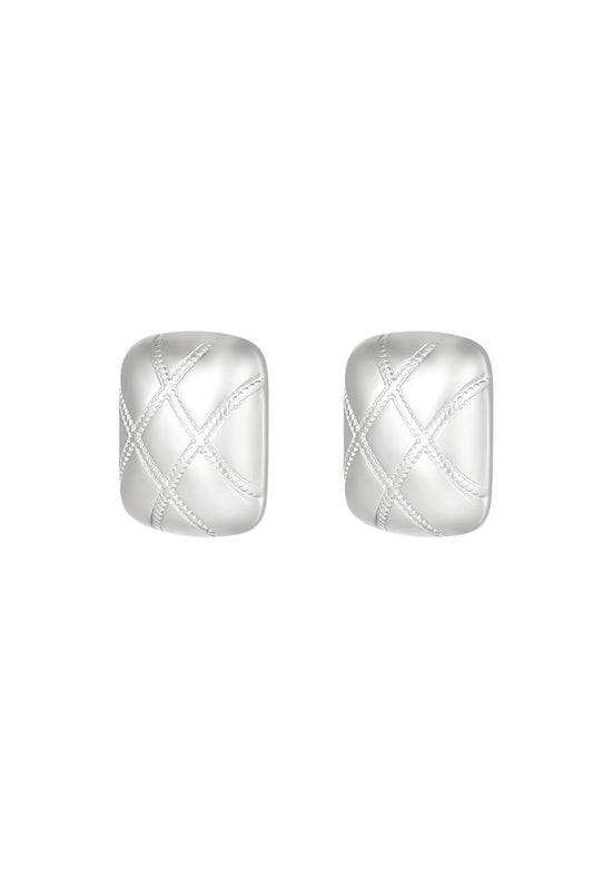 Vintage Diamond Earrings - Silver