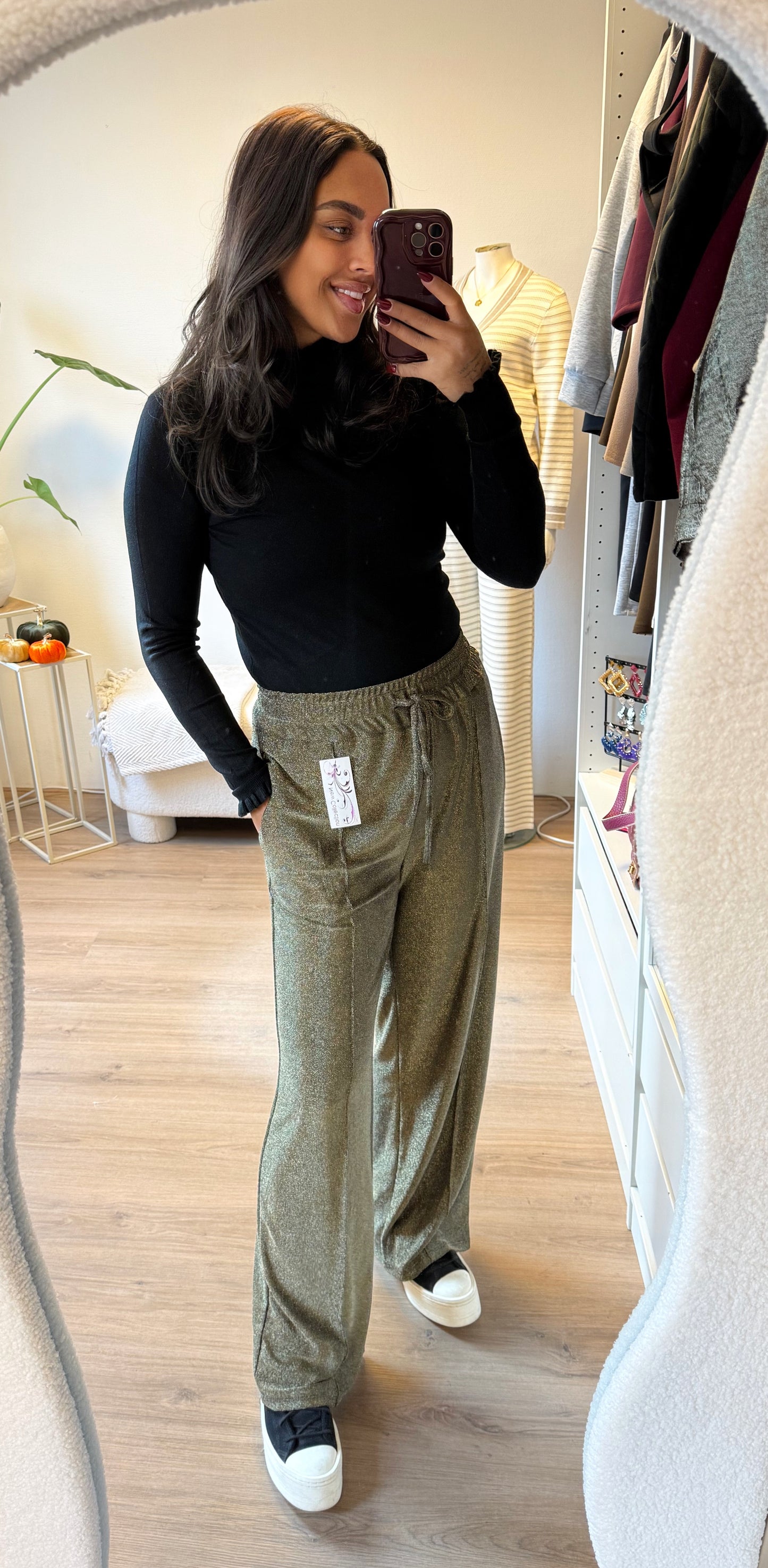 Grazia glitter pants gold