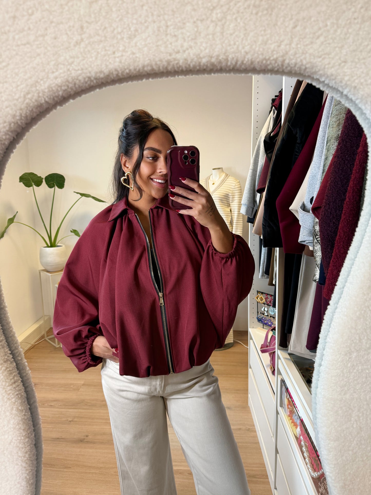 Beau butterfly jacket bordeaux