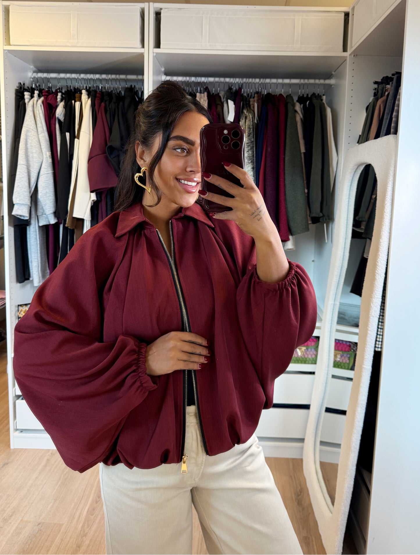 Beau butterfly jacket bordeaux