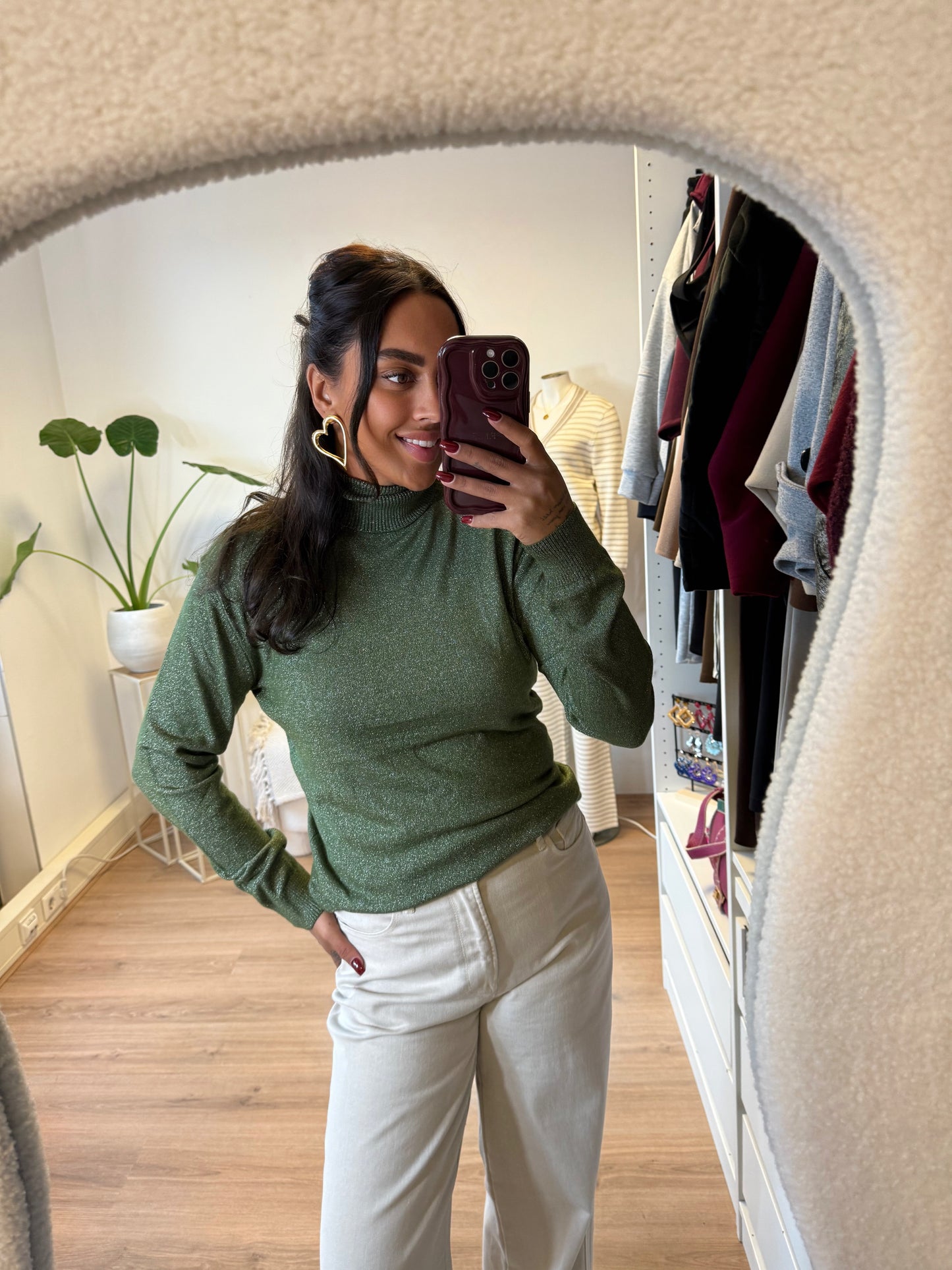 Sophie soft glitter col army