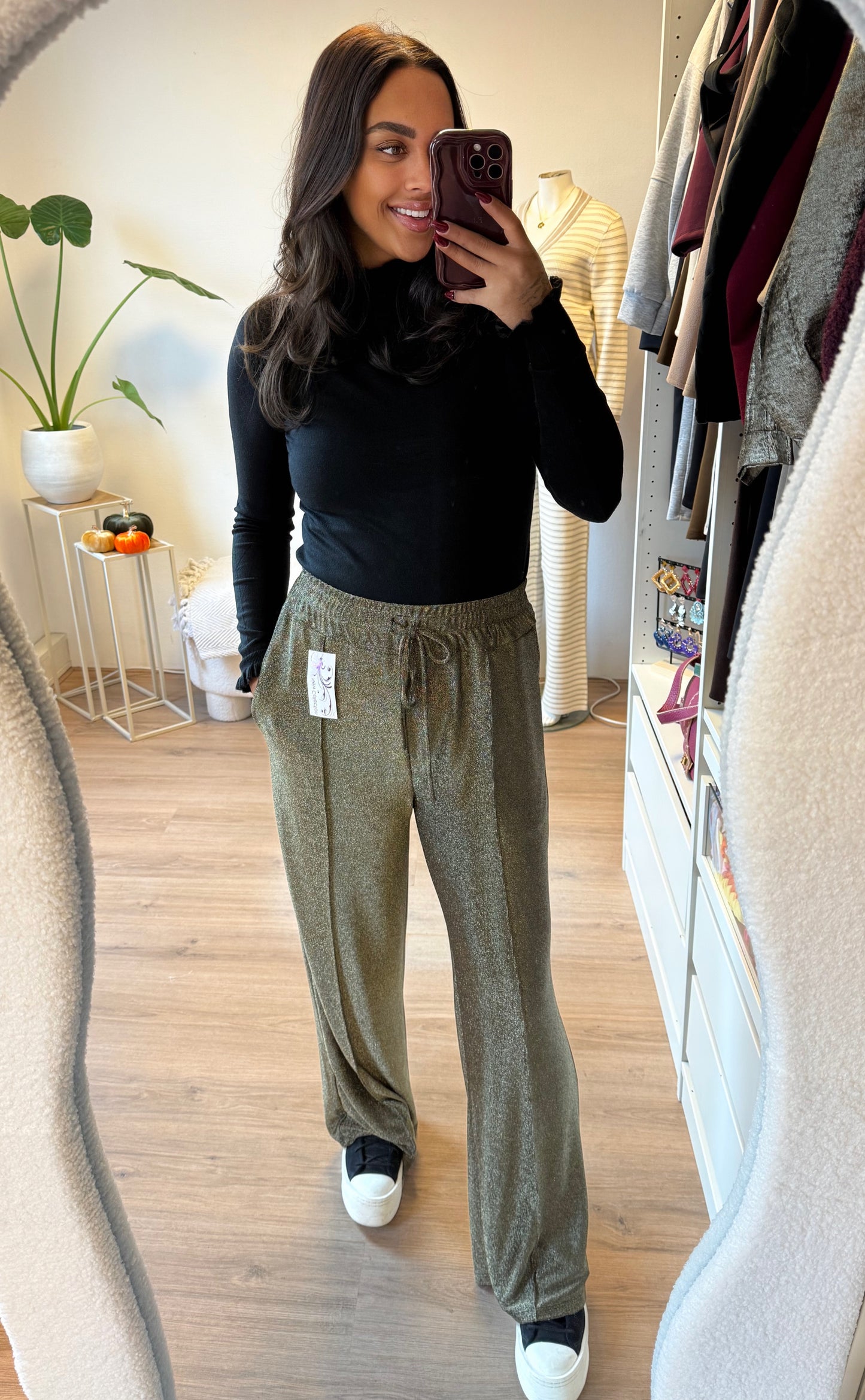 Grazia glitter pants gold