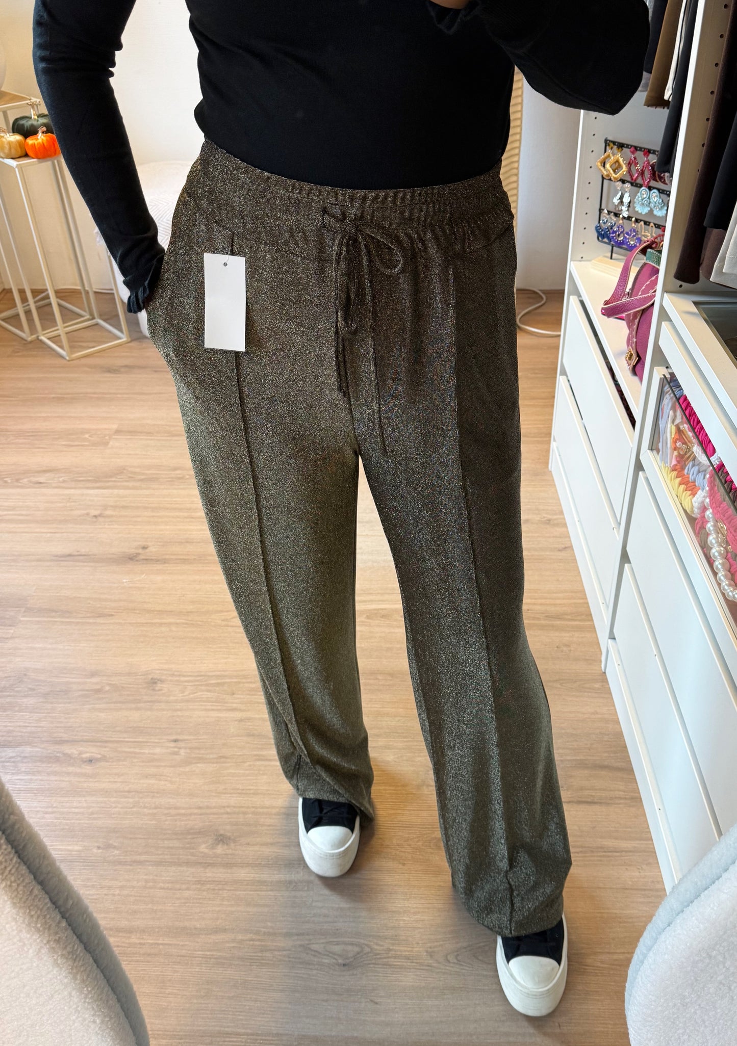 Grazia glitter pants gold