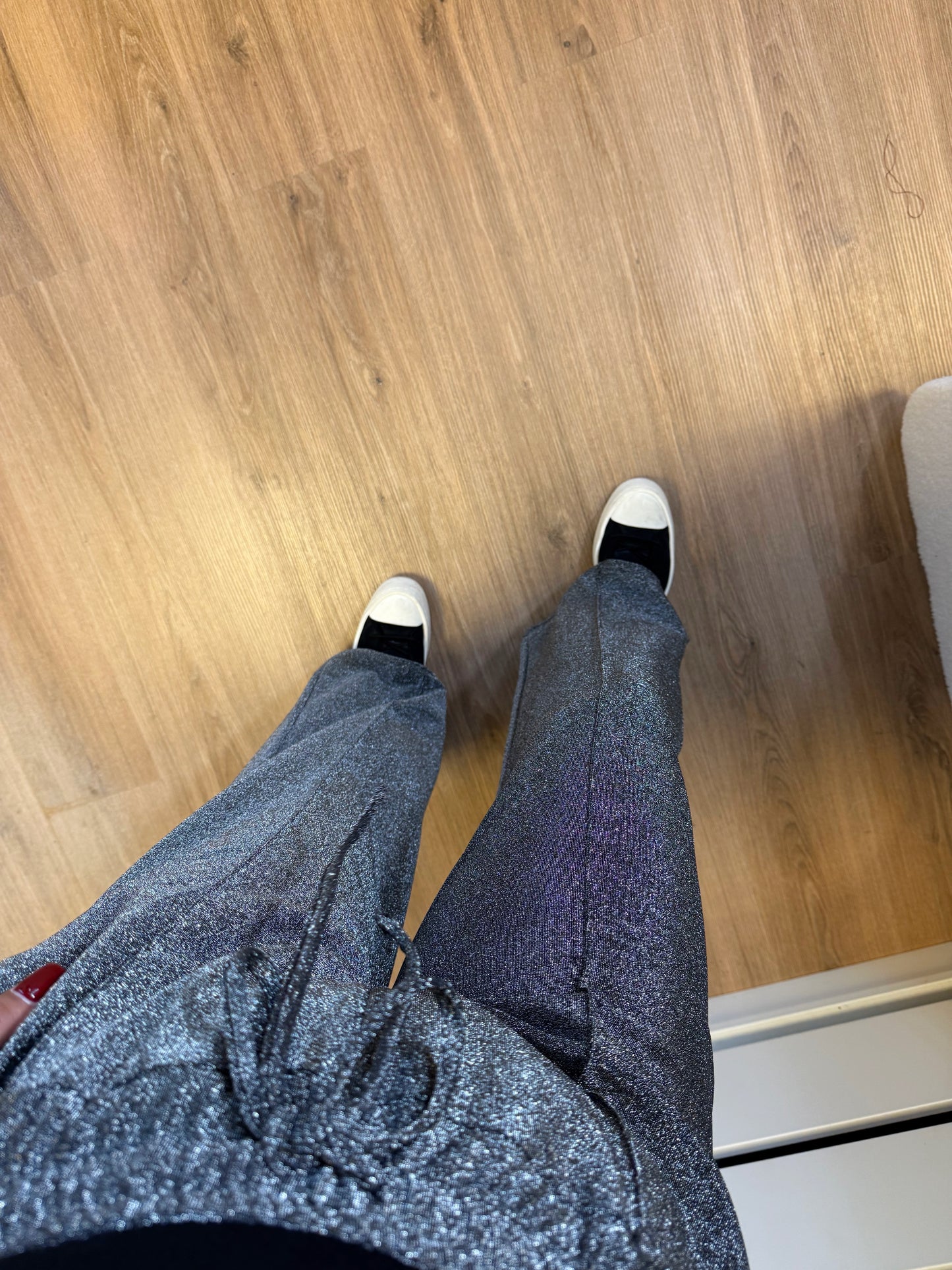 Grazia glitter pants silver