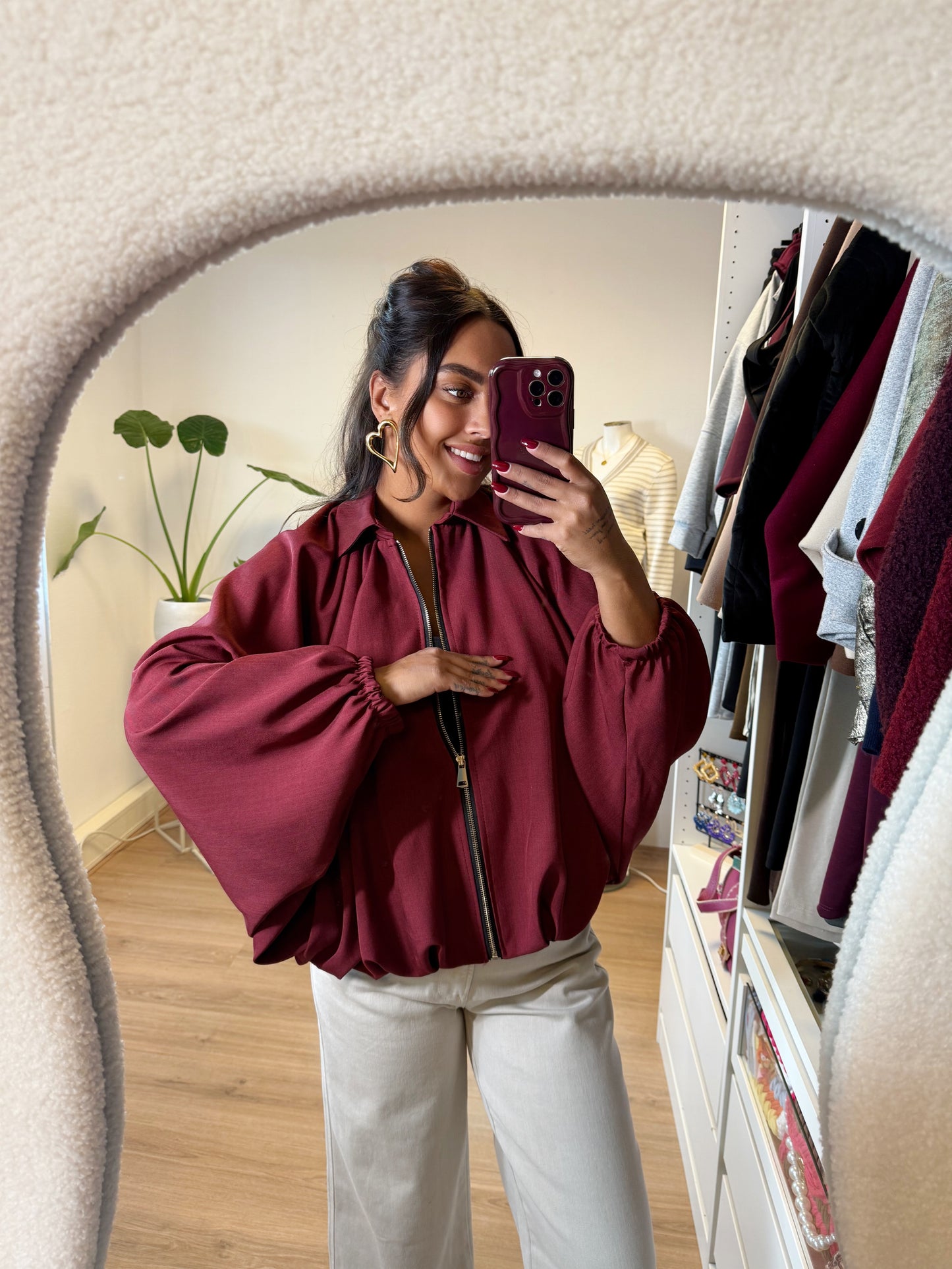 Beau butterfly jacket bordeaux