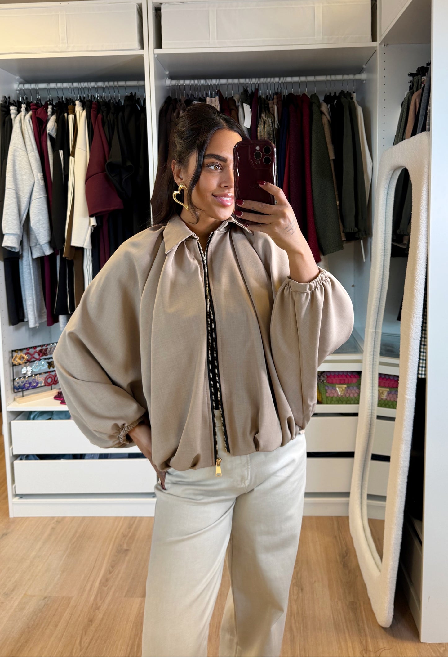Beau butterfly jacket taupe
