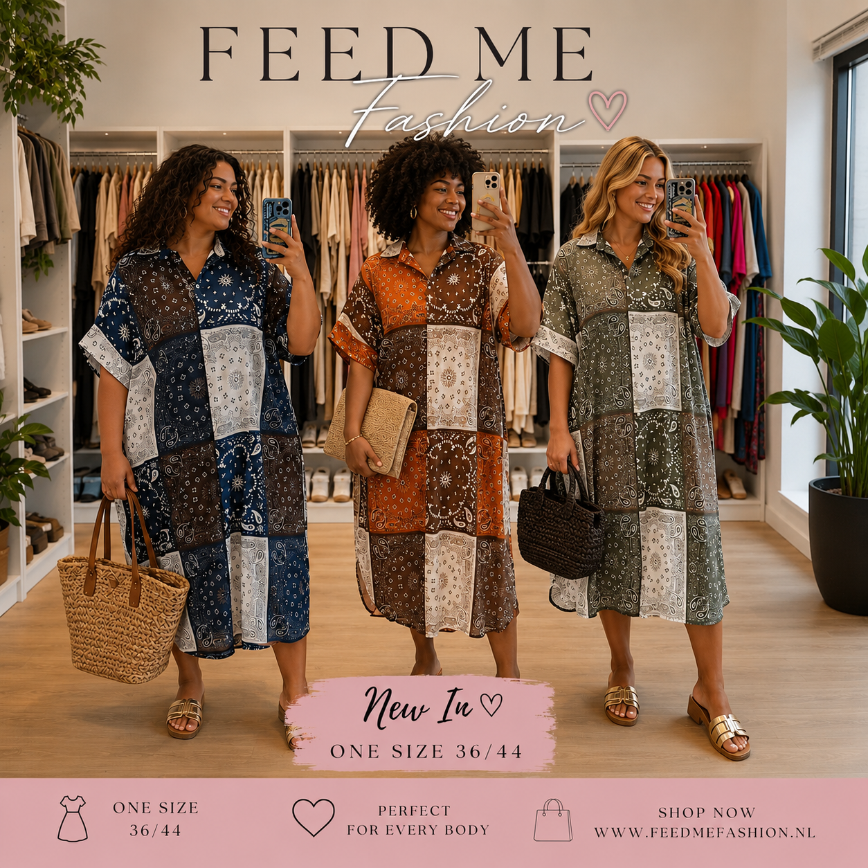 Midi jurk met paisley print donkerblauw