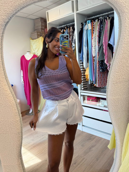 Denim short wit