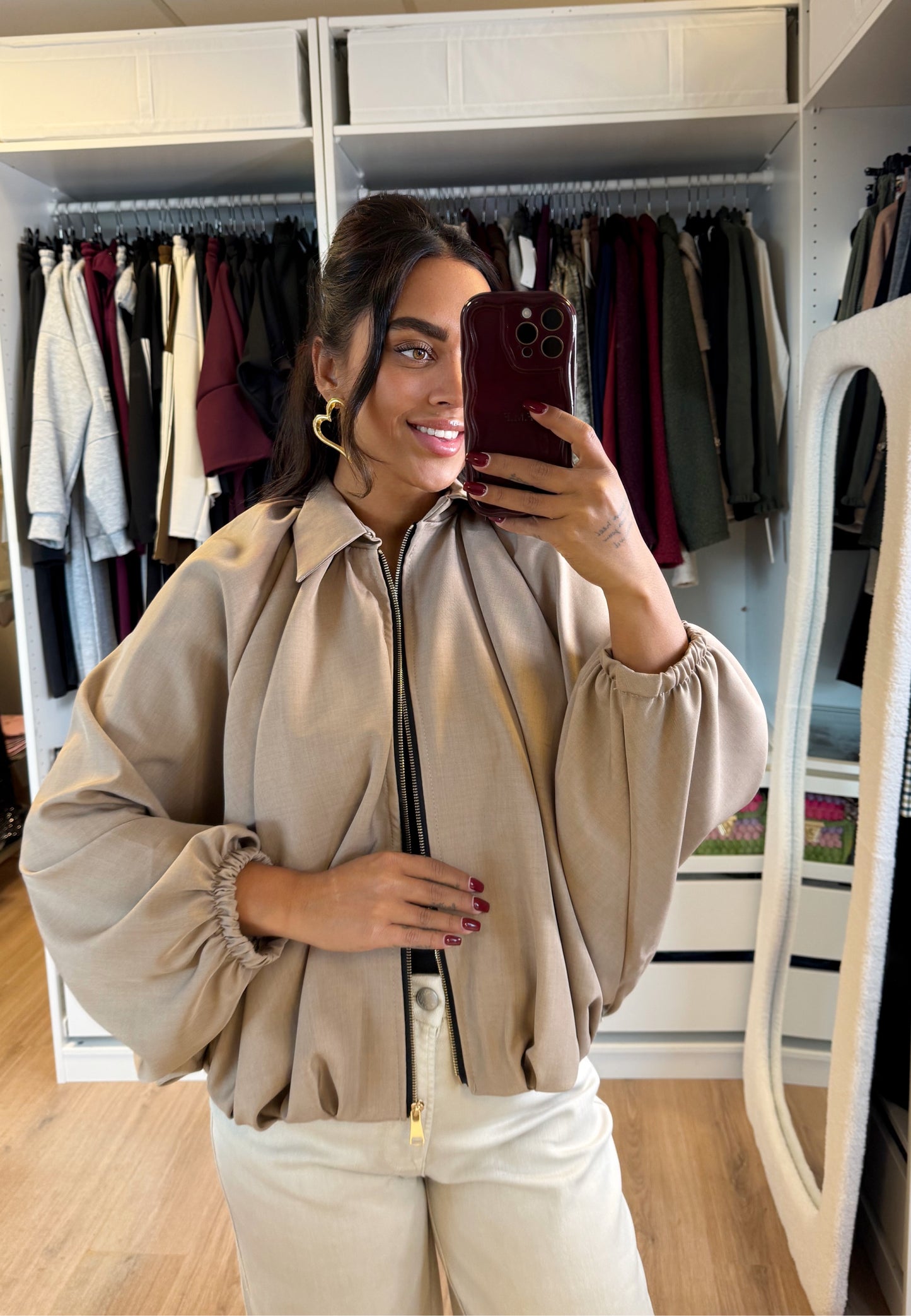 Beau butterfly jacket taupe