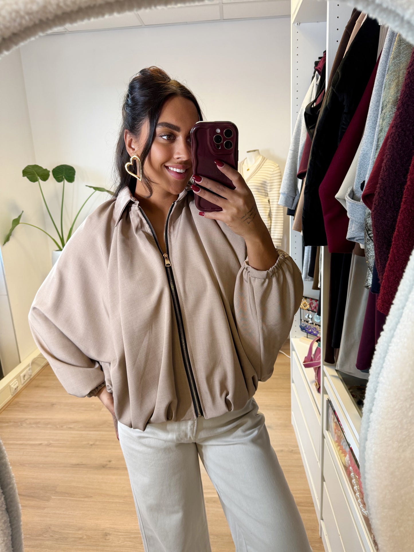 Beau butterfly jacket taupe
