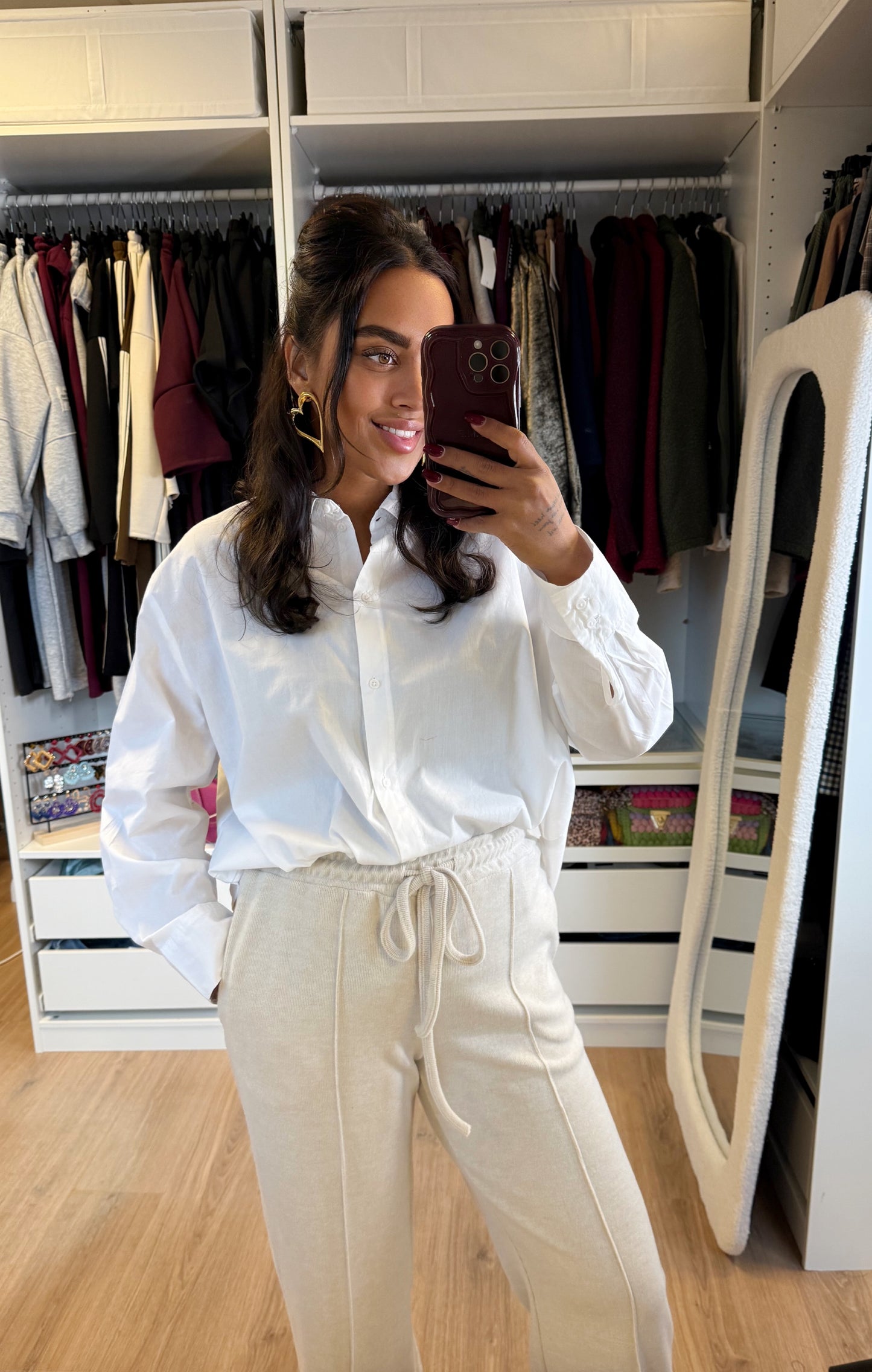 Sophia soft glitter jogger beige