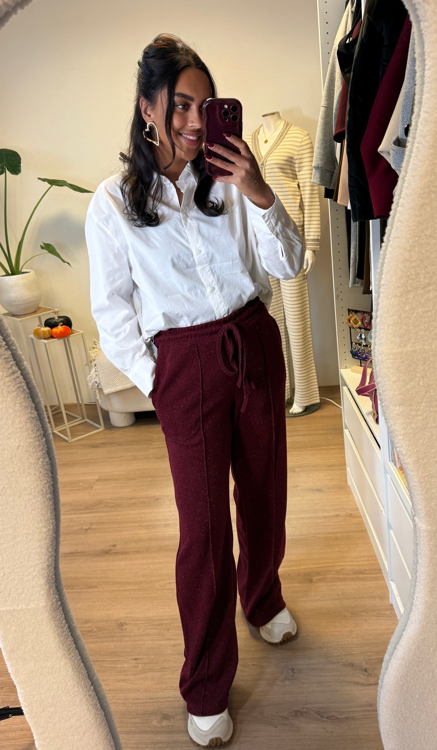 Sophia soft glitter jogger bordeaux