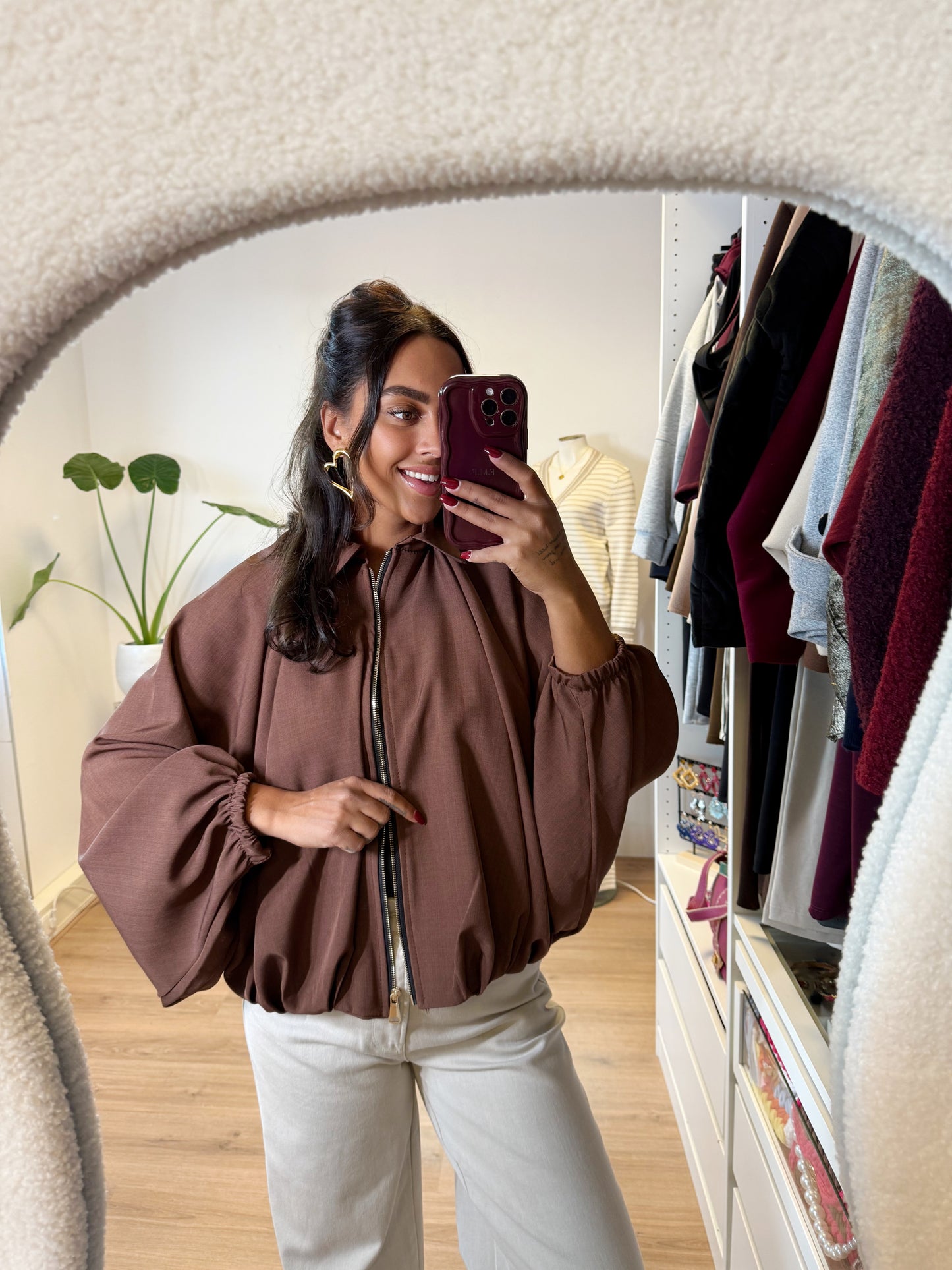 Beau butterfly jacket choco