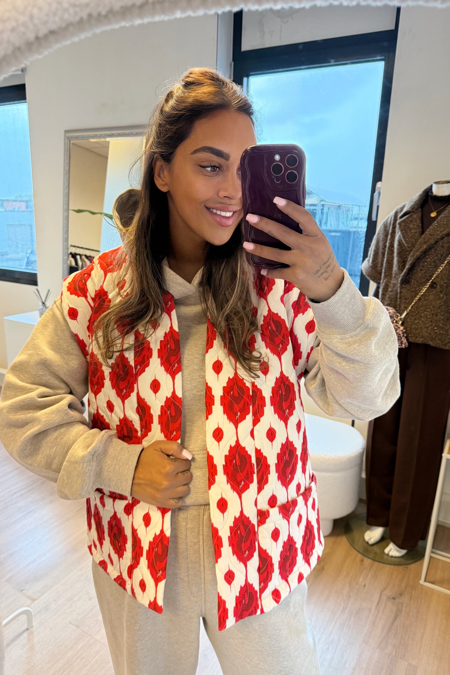 Norah gilet red