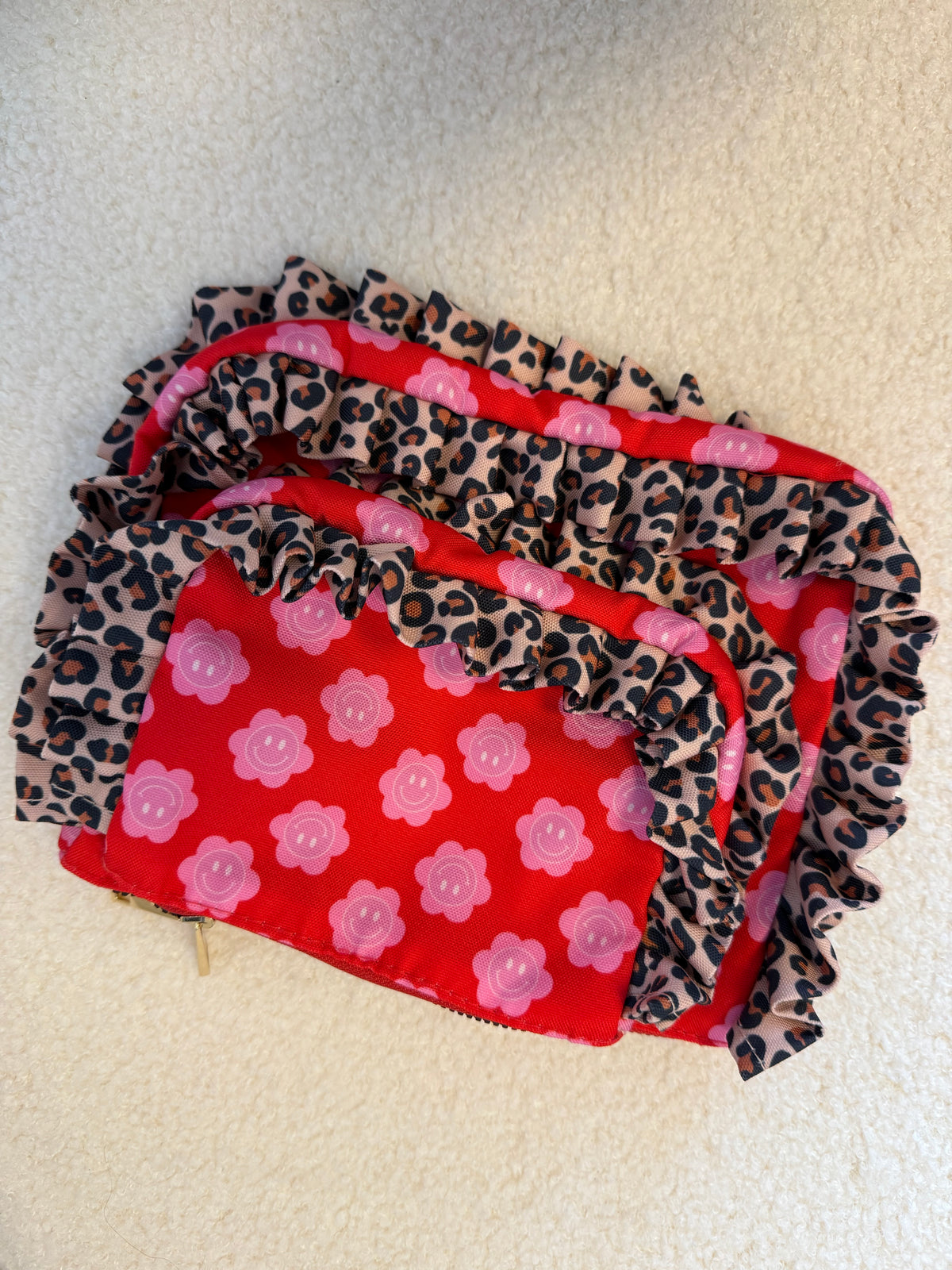 Make-up tas / portemonnee smiley klein of groot