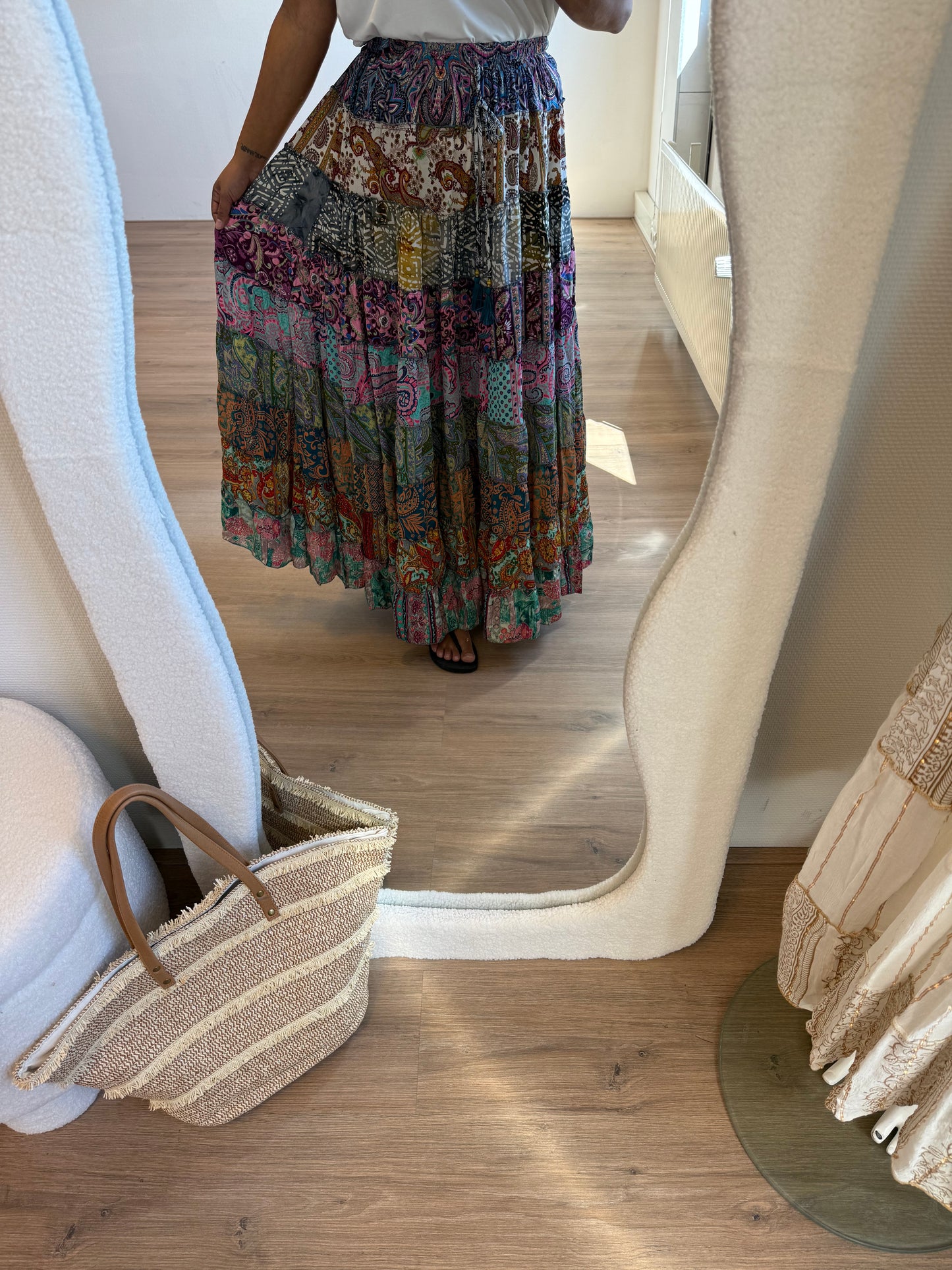 India maxi skirt colorful