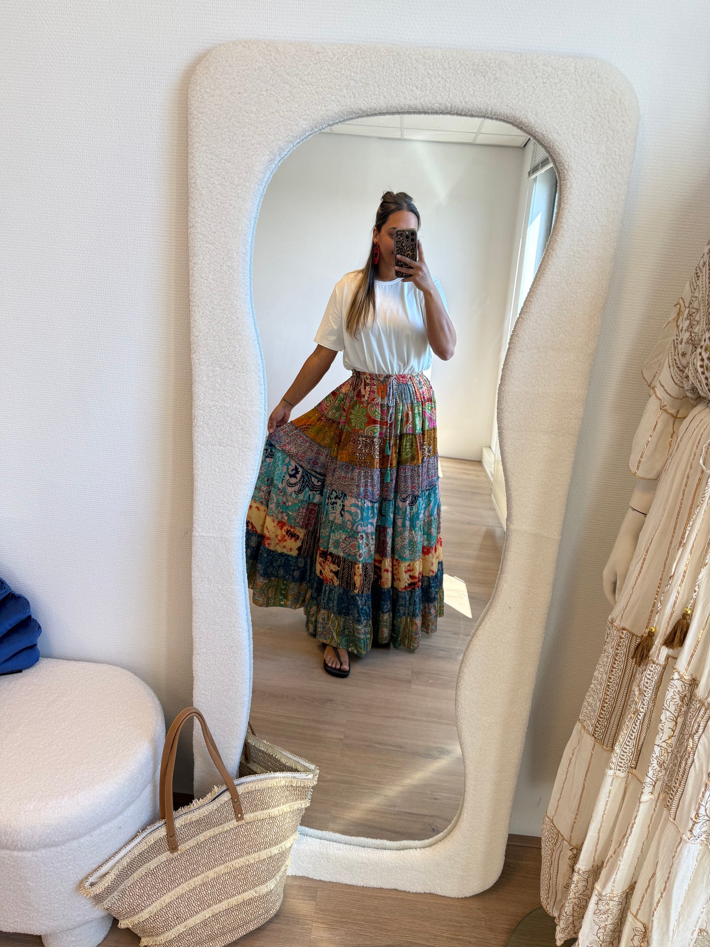 India maxi skirt colorful