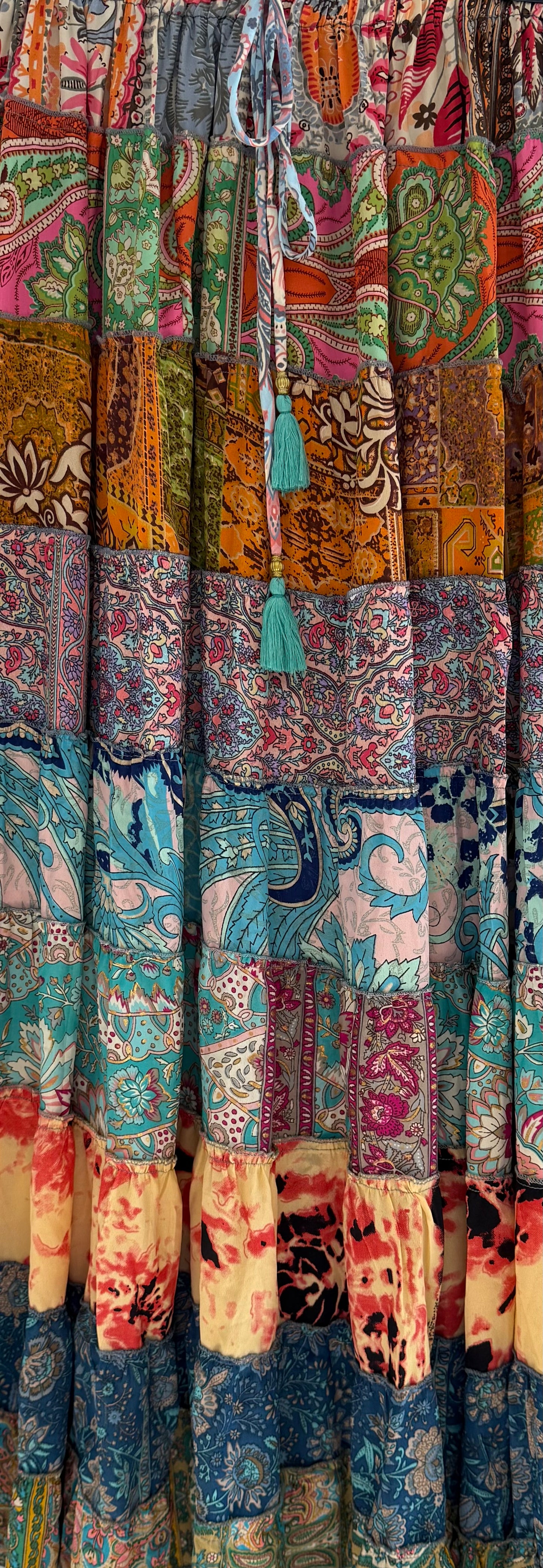 India maxi skirt colorful