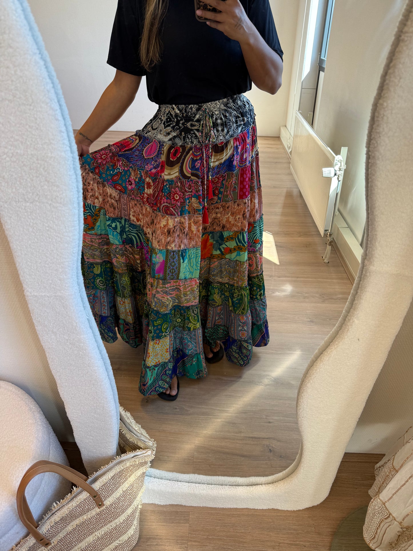 India maxi skirt colorful
