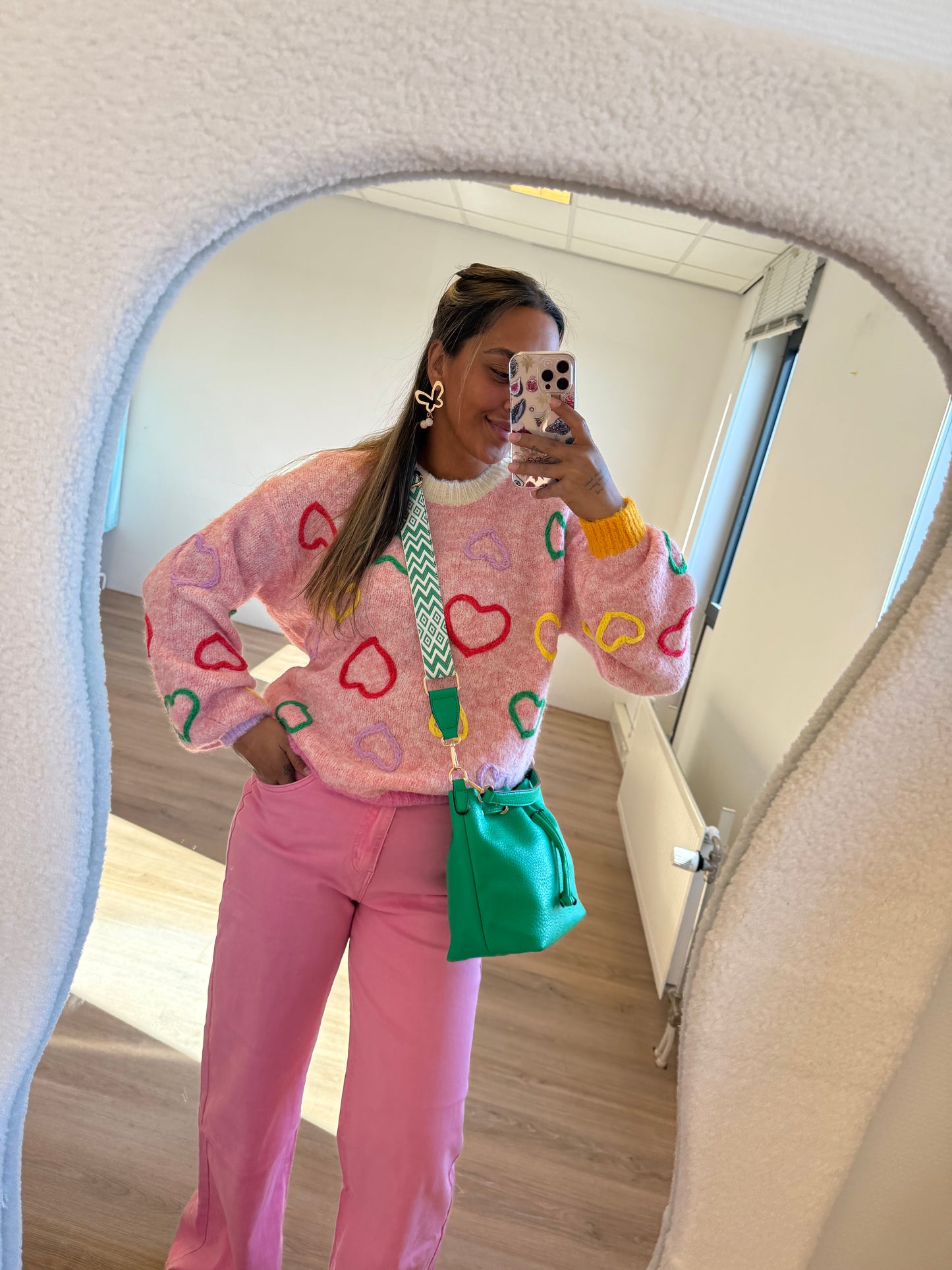 Heart sweater pink