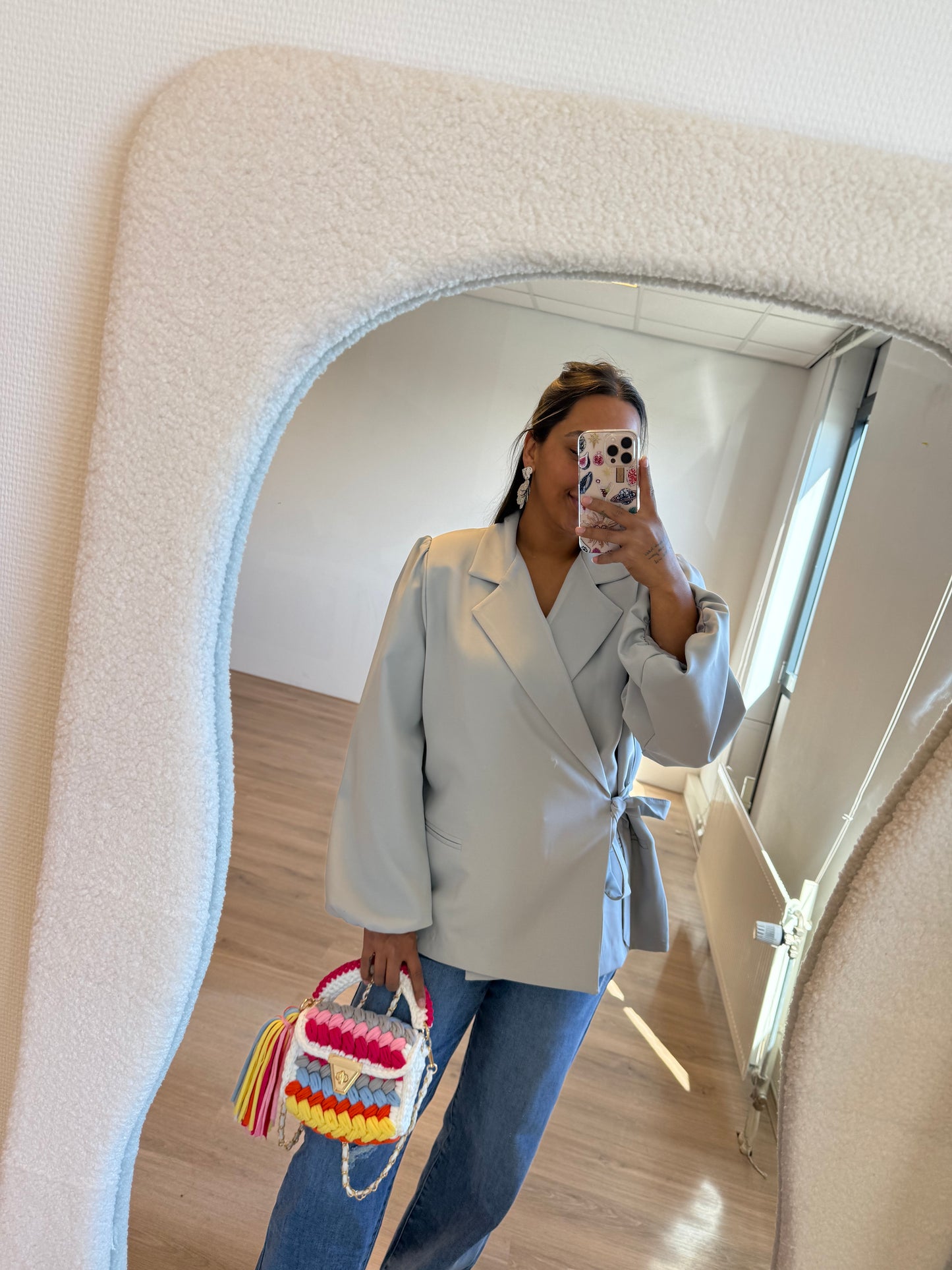 Bodie balloon blazer lightgrey