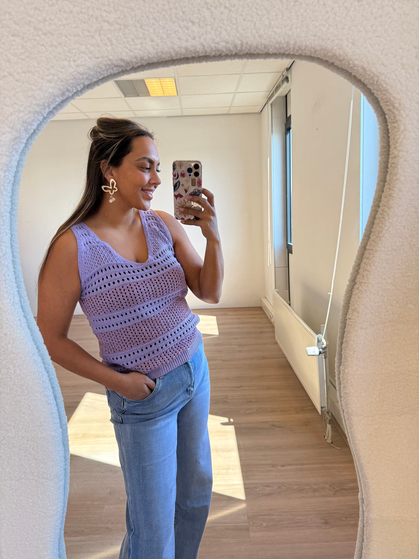 Livia crochet top lila