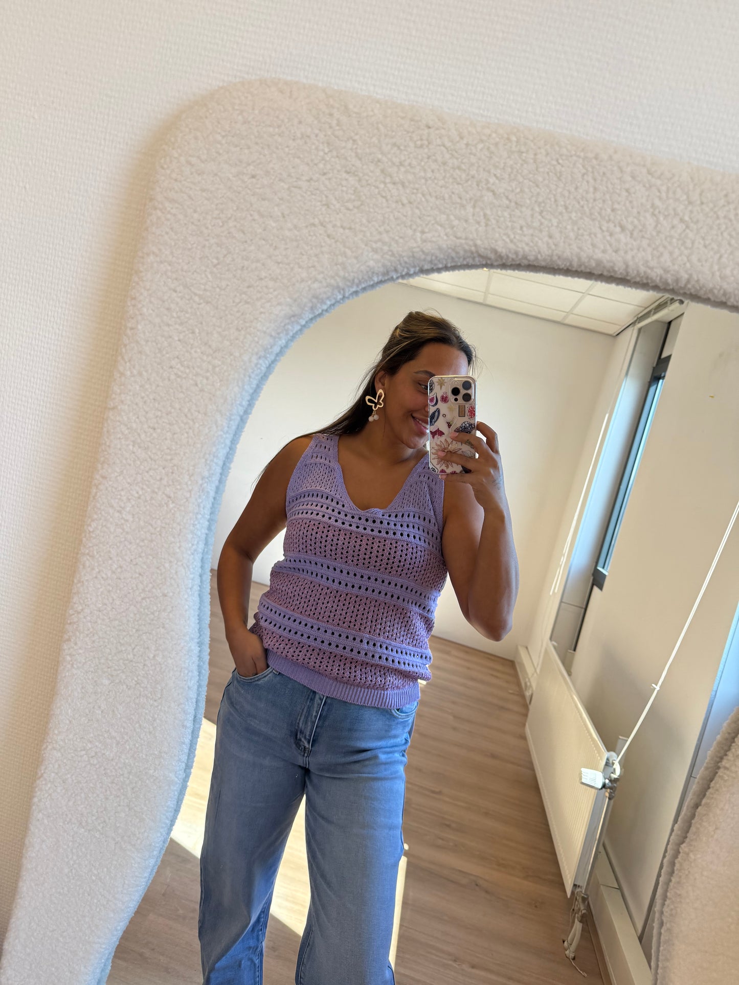 Livia crochet top lila