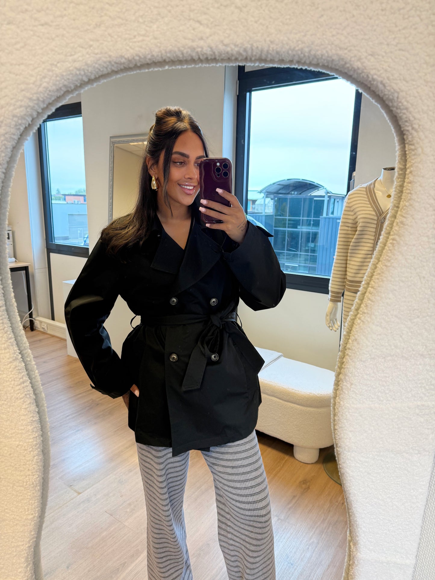 Plus Queen trenchcoat black