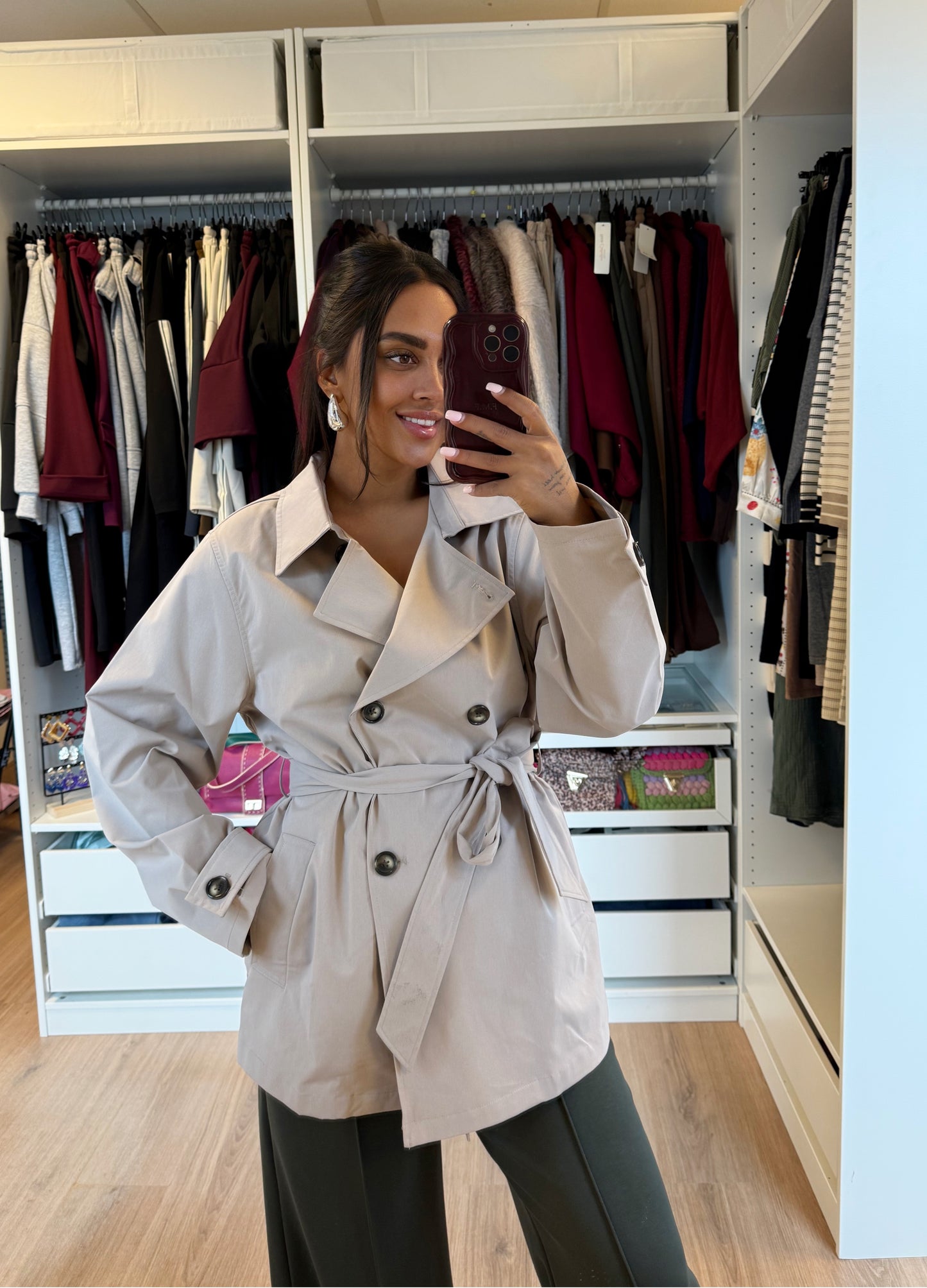 Plus Queen trenchcoat beige