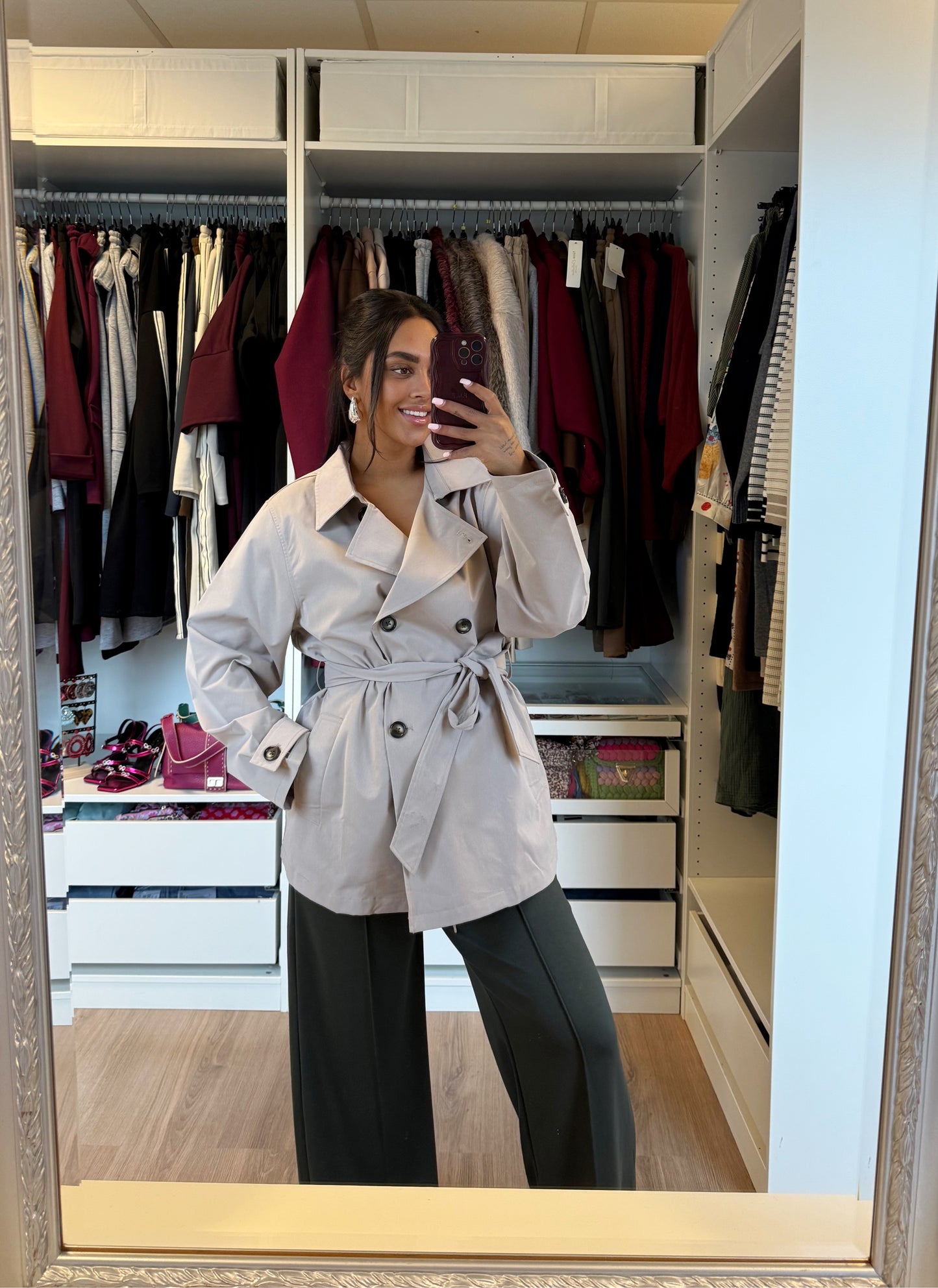 Plus Queen trenchcoat beige