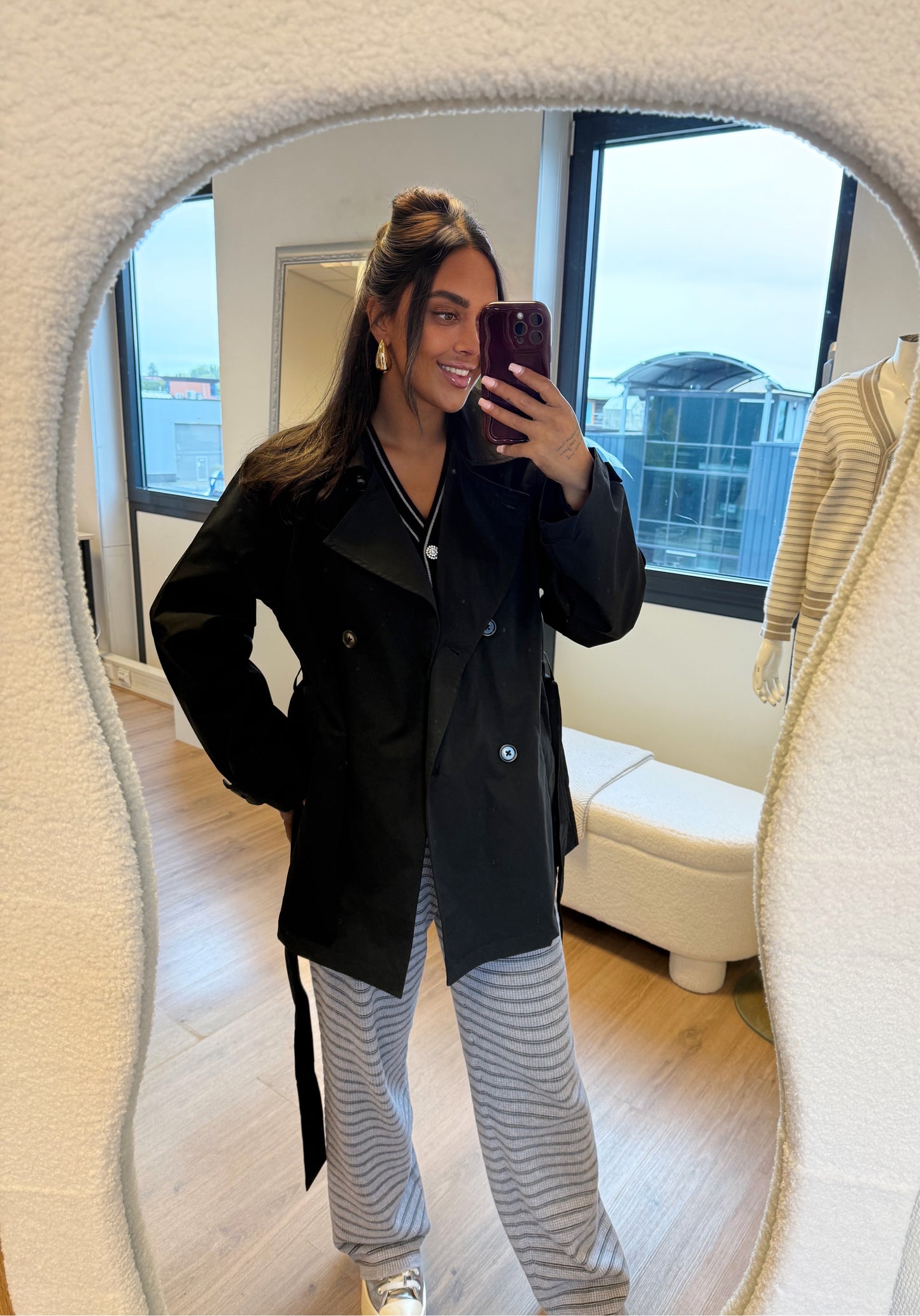 Plus Queen trenchcoat black