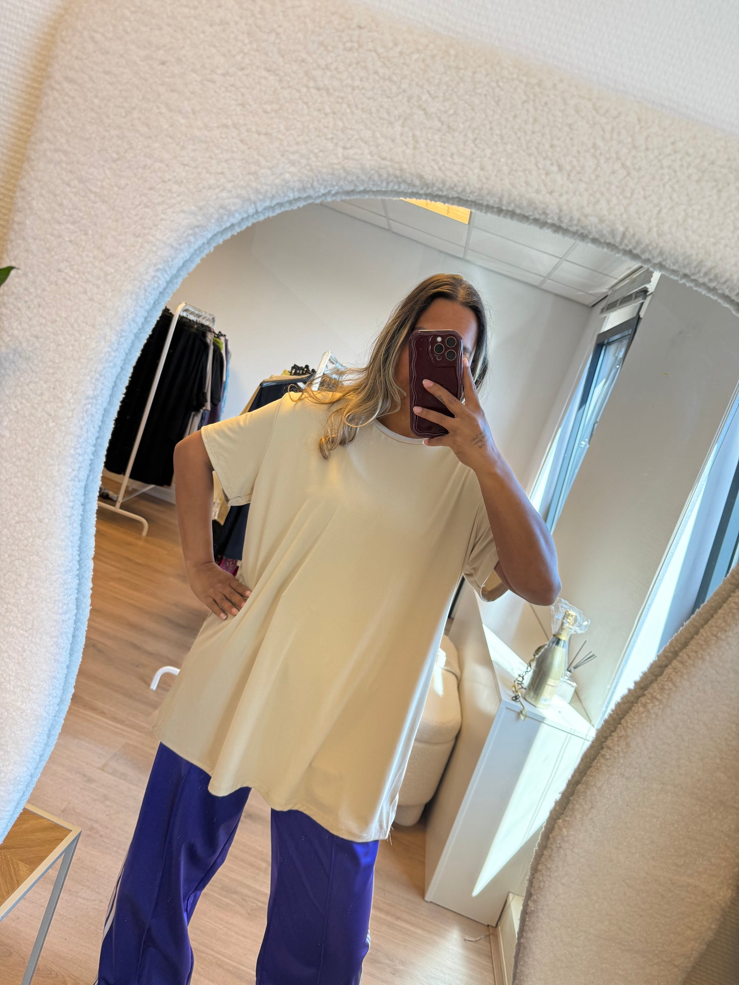 Basic T-shirt beige 40/48