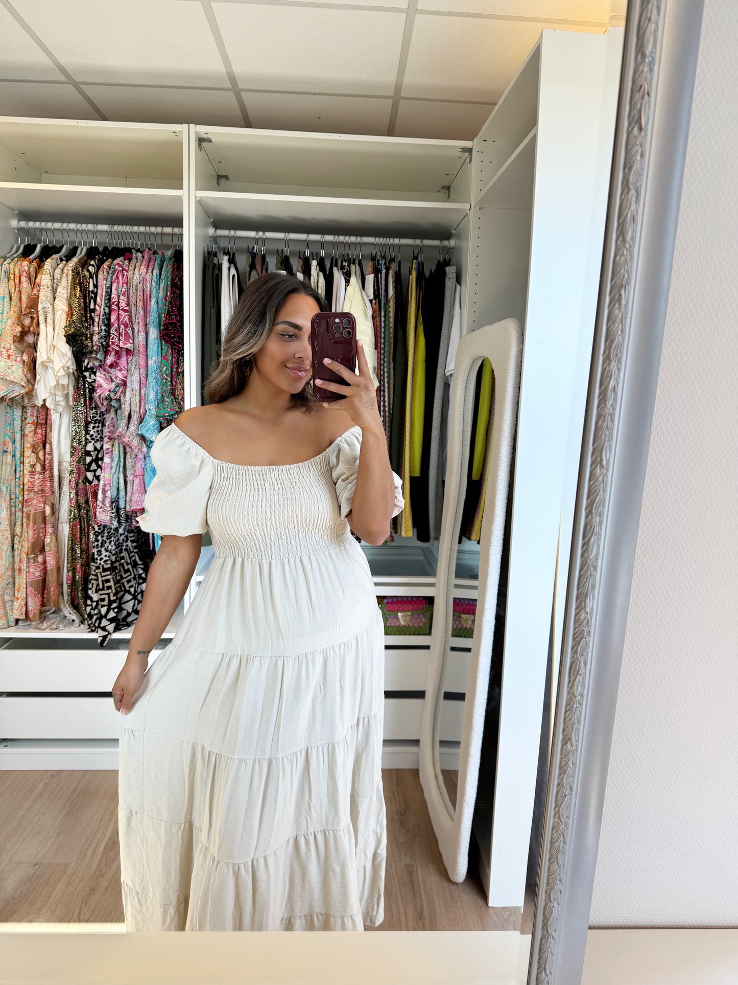 Elenore maxi dress beige