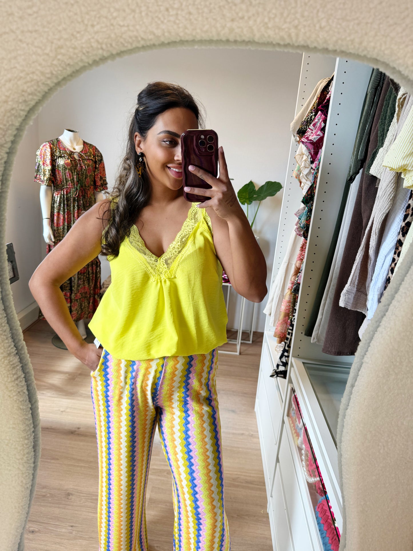 Abby soft glitter aztec pants bright yellow