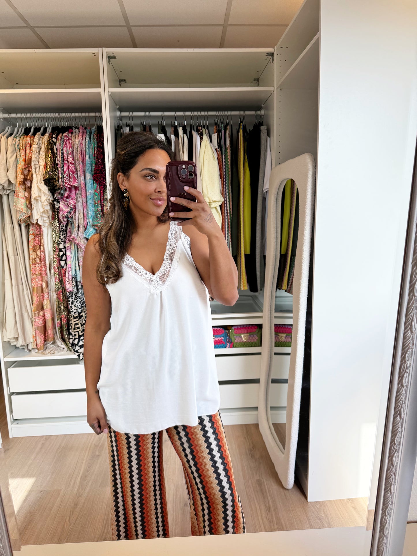 Lina lace top white