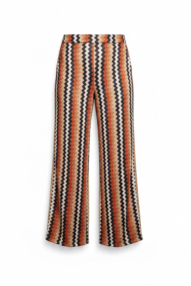 Abby soft glitter aztec pants black
