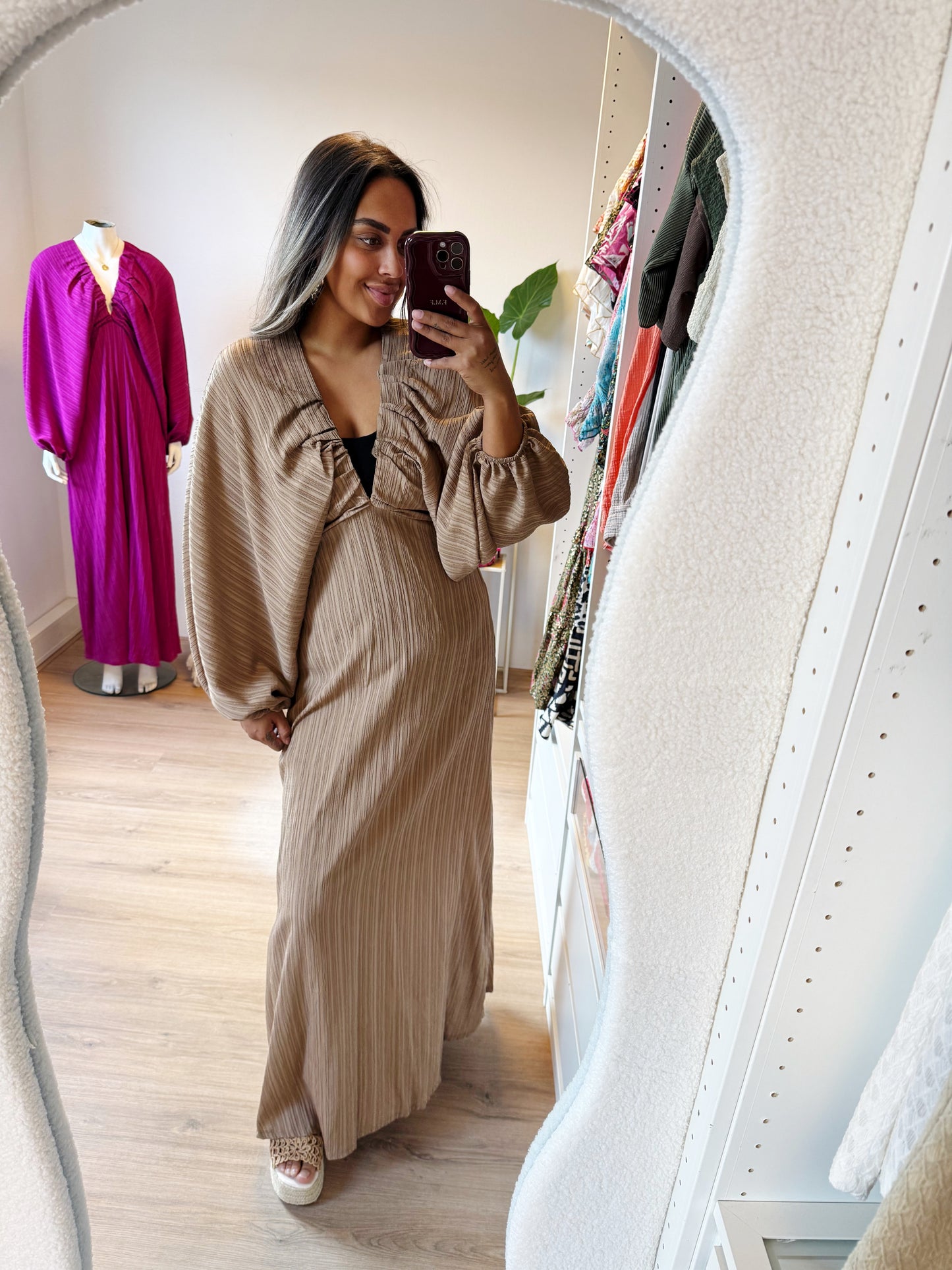 Madeleine butterfly maxi dress desert