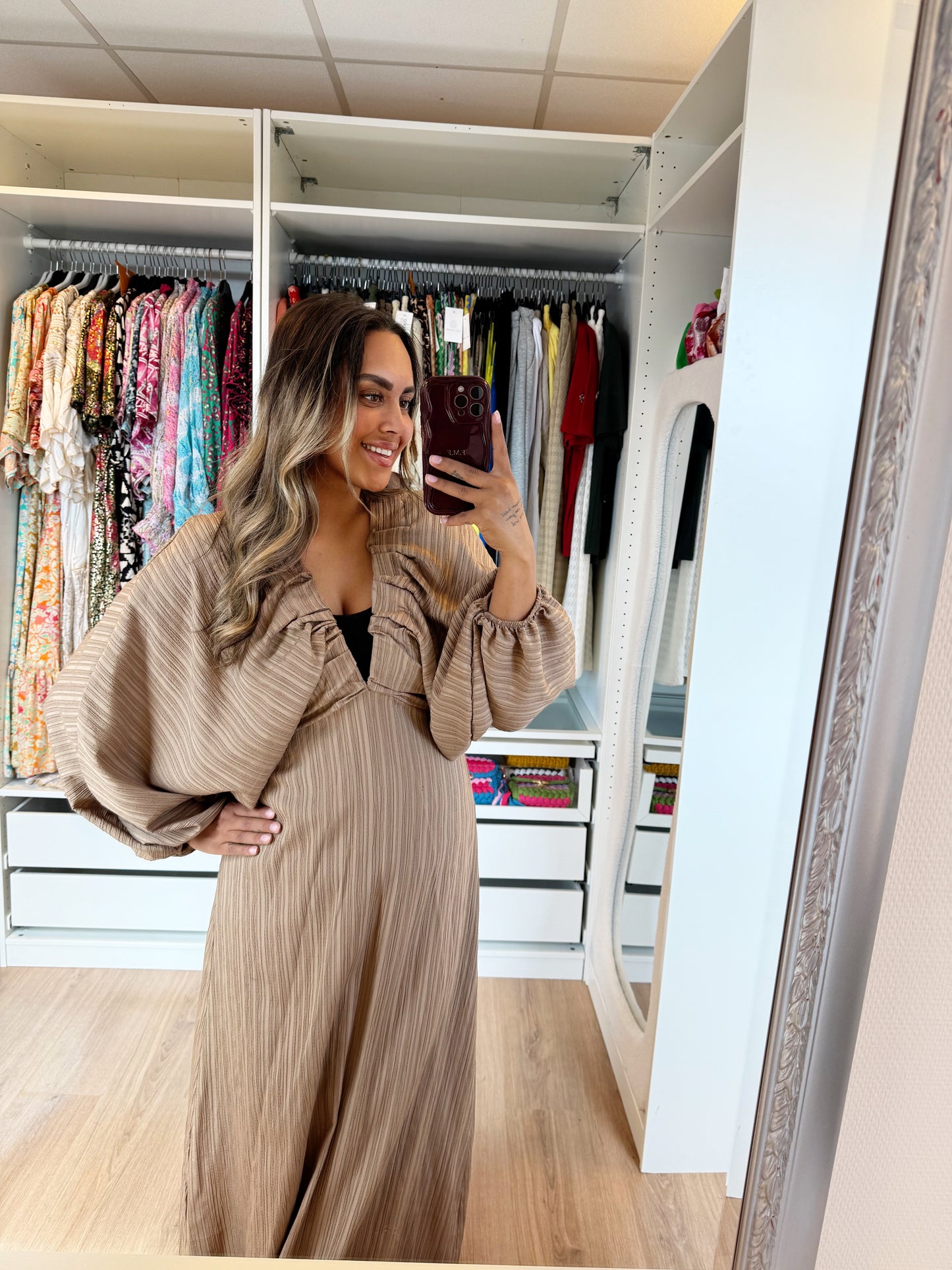 Madeleine butterfly maxi dress desert