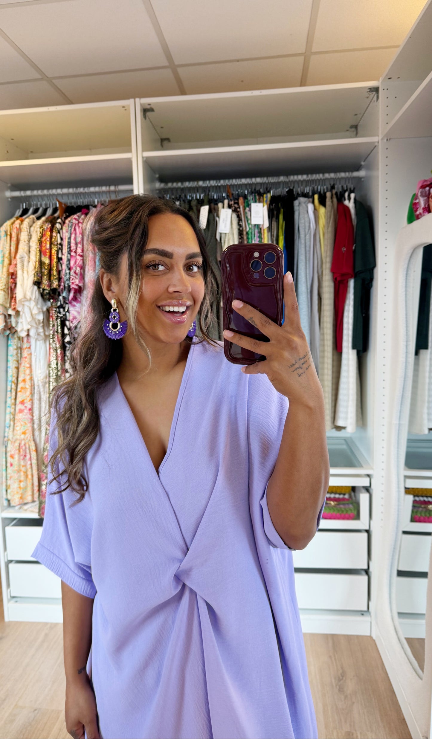 Kayla knot dress Lila