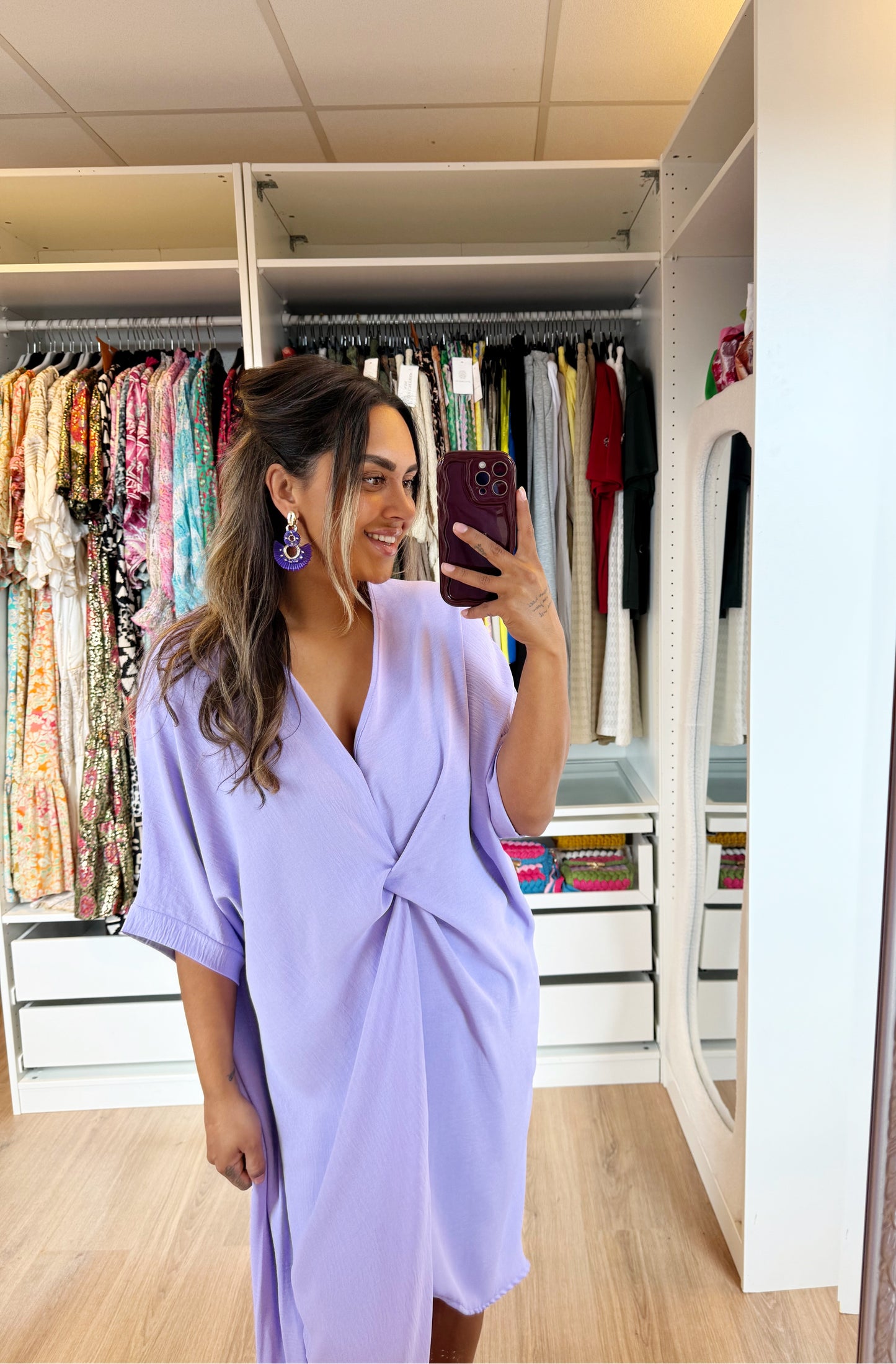 Kayla knot dress Lila