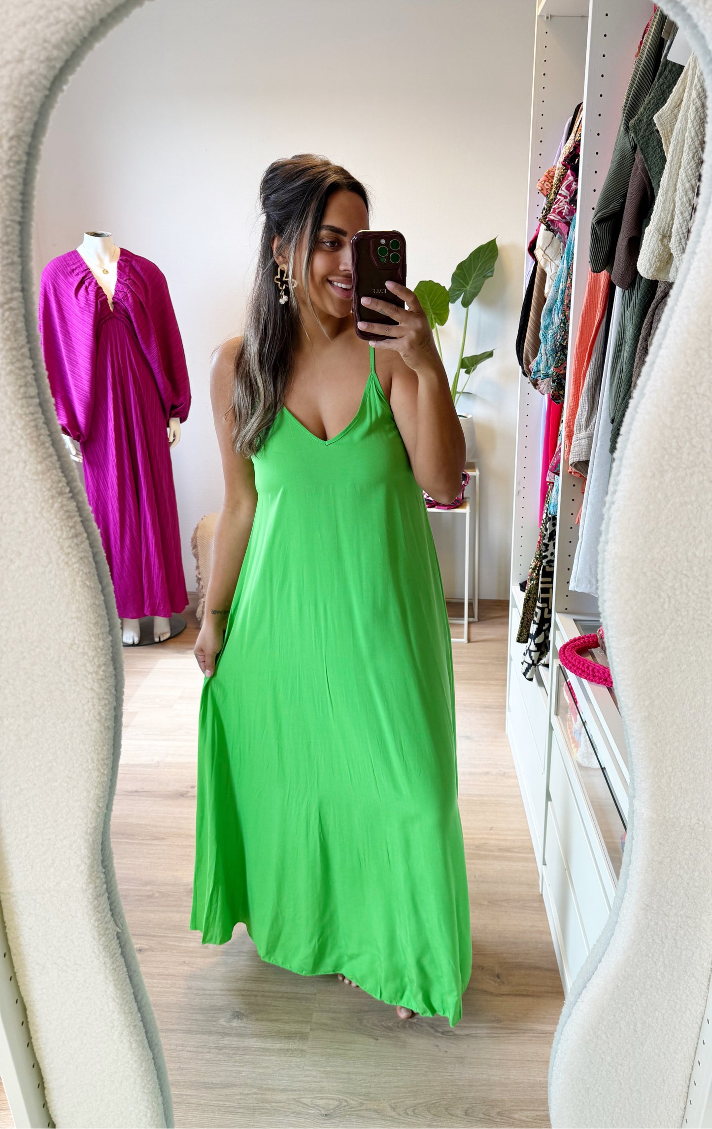 Valentina maxi dress bright green
