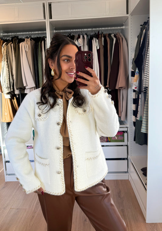 Eleonore elegant vest offwhite