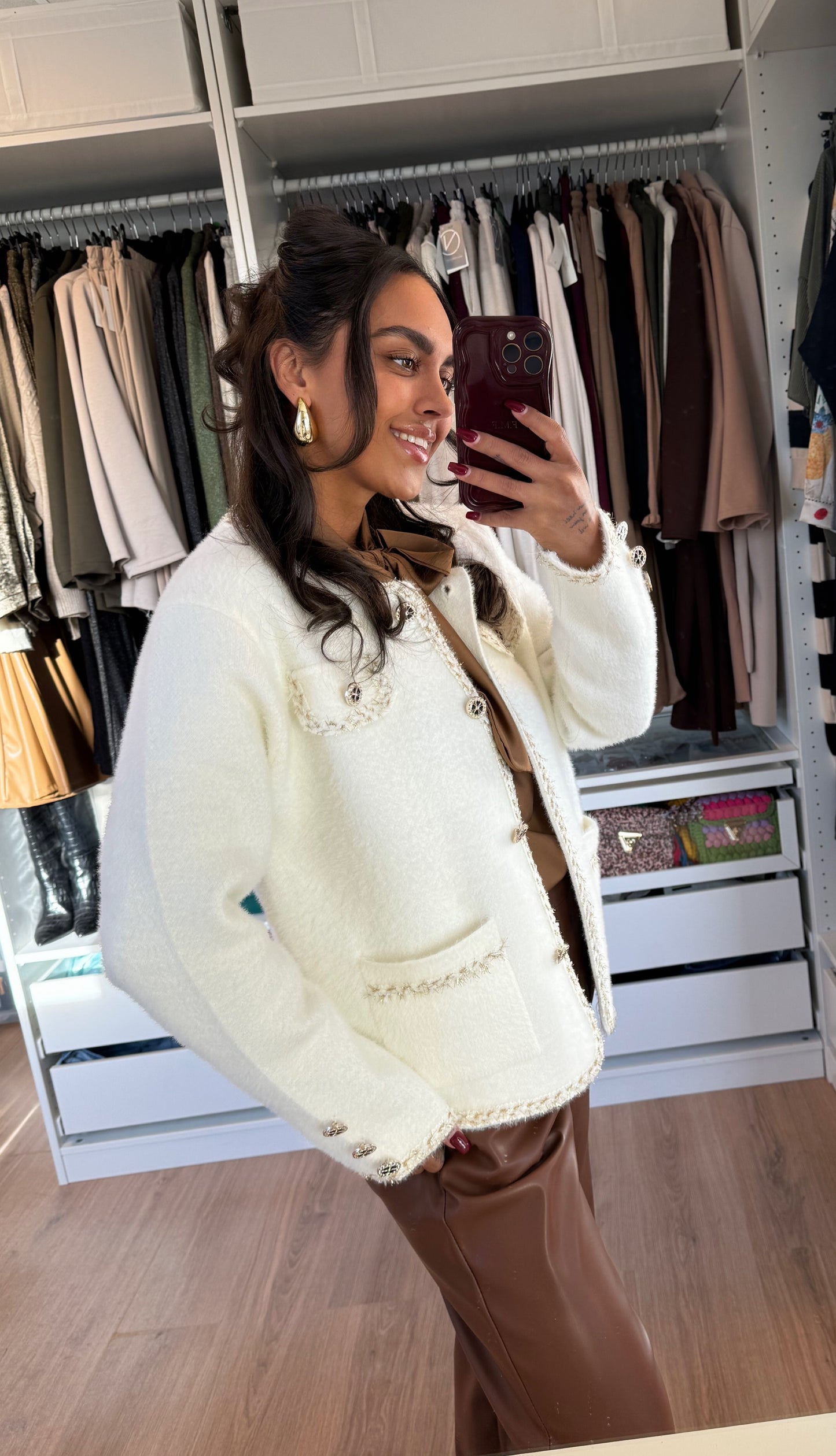Eleonore elegant vest offwhite