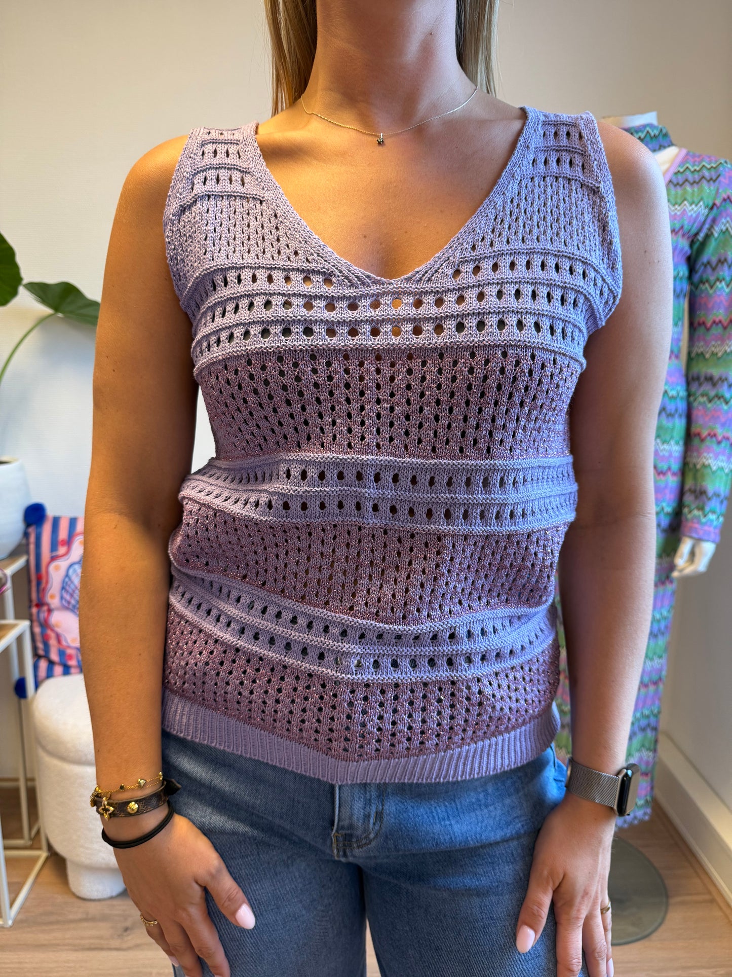 Livia crochet top lila